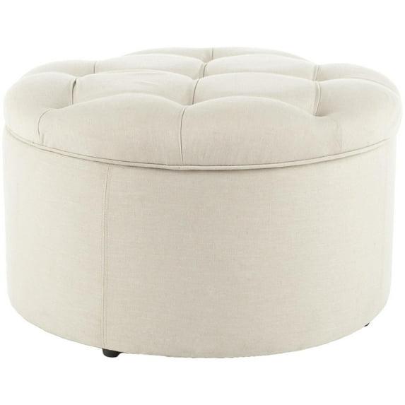 Tanisha Shoe Storage Ottoman - Off White - Safavieh