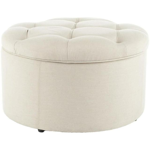 Tanisha Shoe Storage Ottoman - Off White - Safavieh