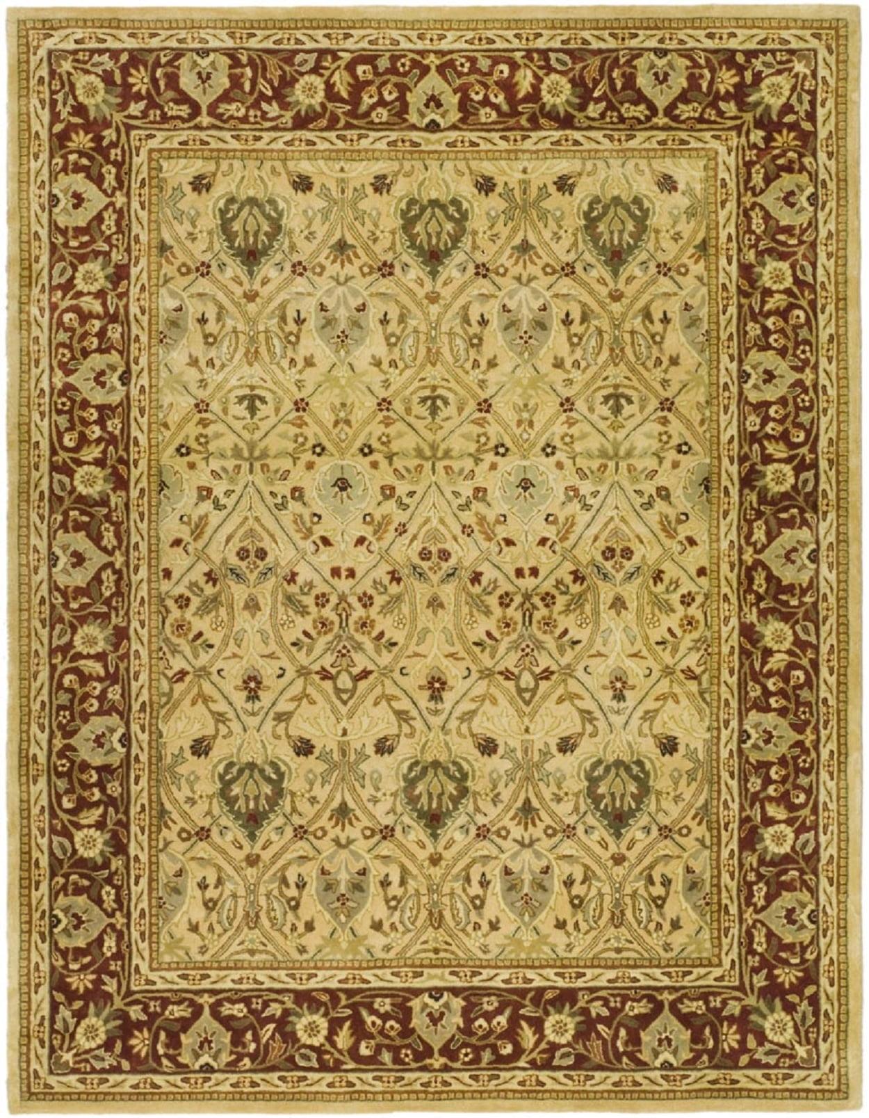 SAFAVIEH Persian Legend Adrian Floral Bordered Wool Area Rug, Ivory/Rust, 8'3" x 11'