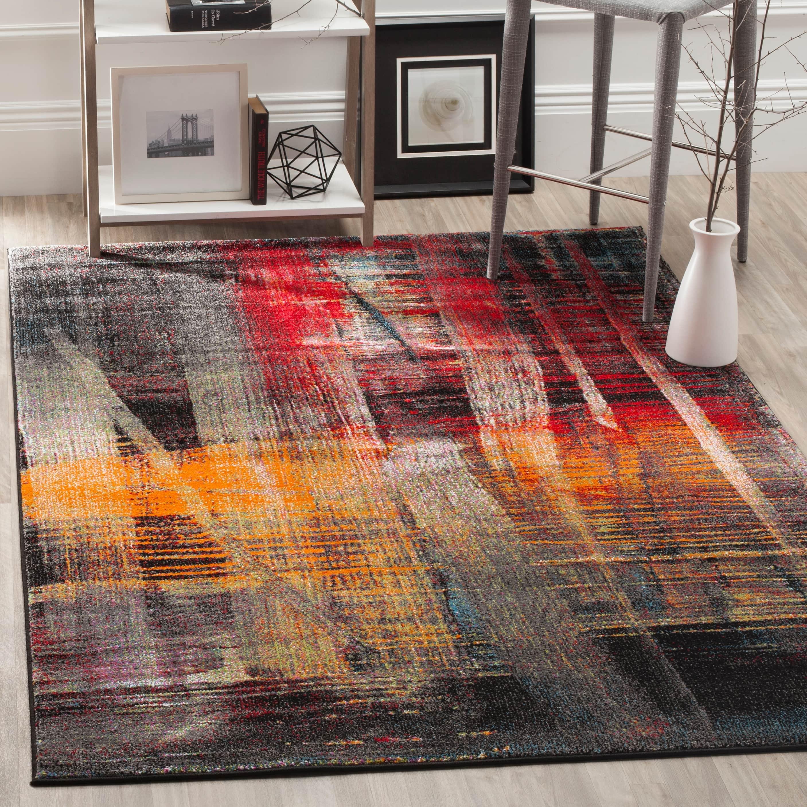 SAFAVIEH Porcello Gina Geometric Area Rug, Multi, 2'3" x 4'