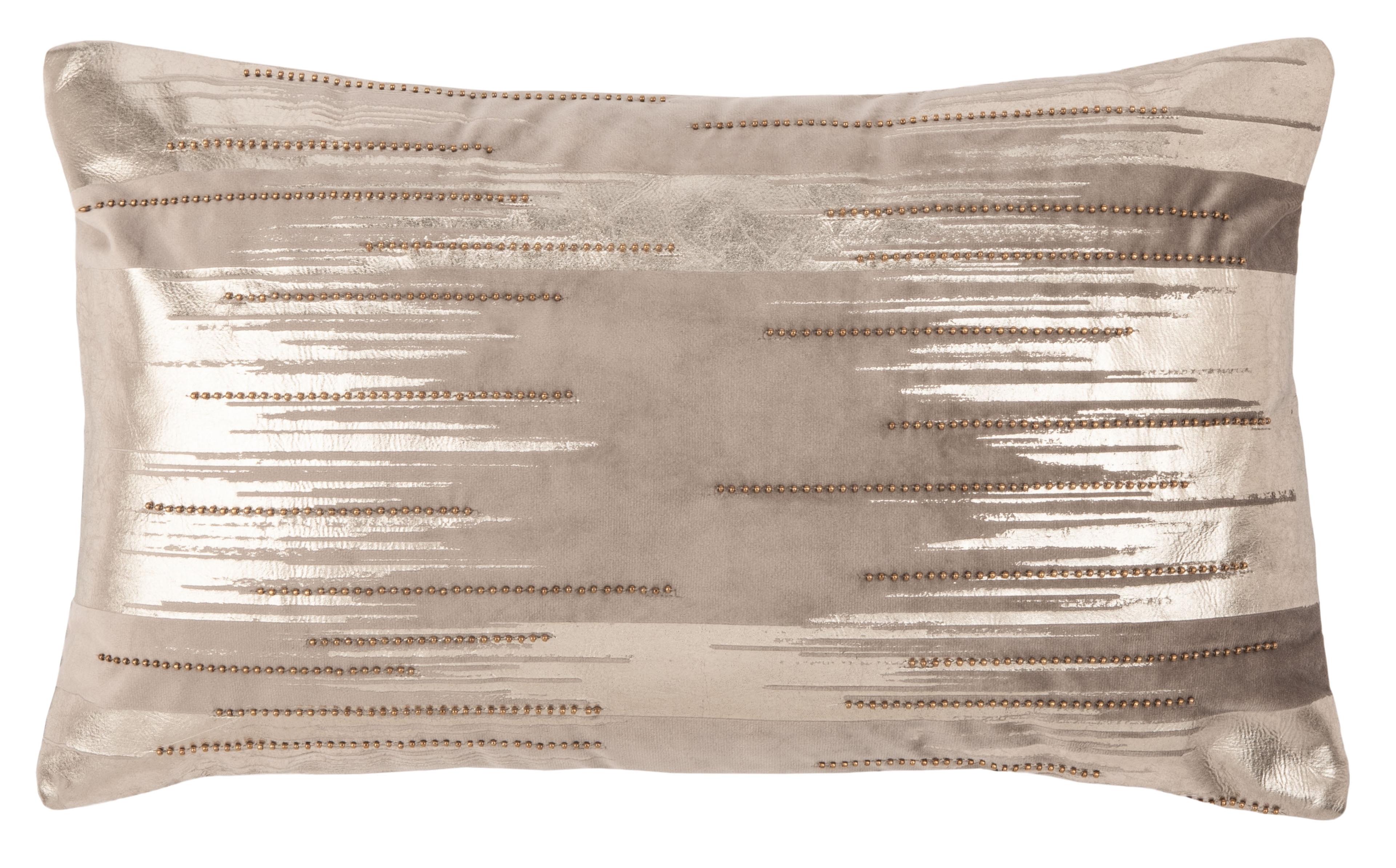 Taupe and Greige Rectangular Abstract Decorative Pillow