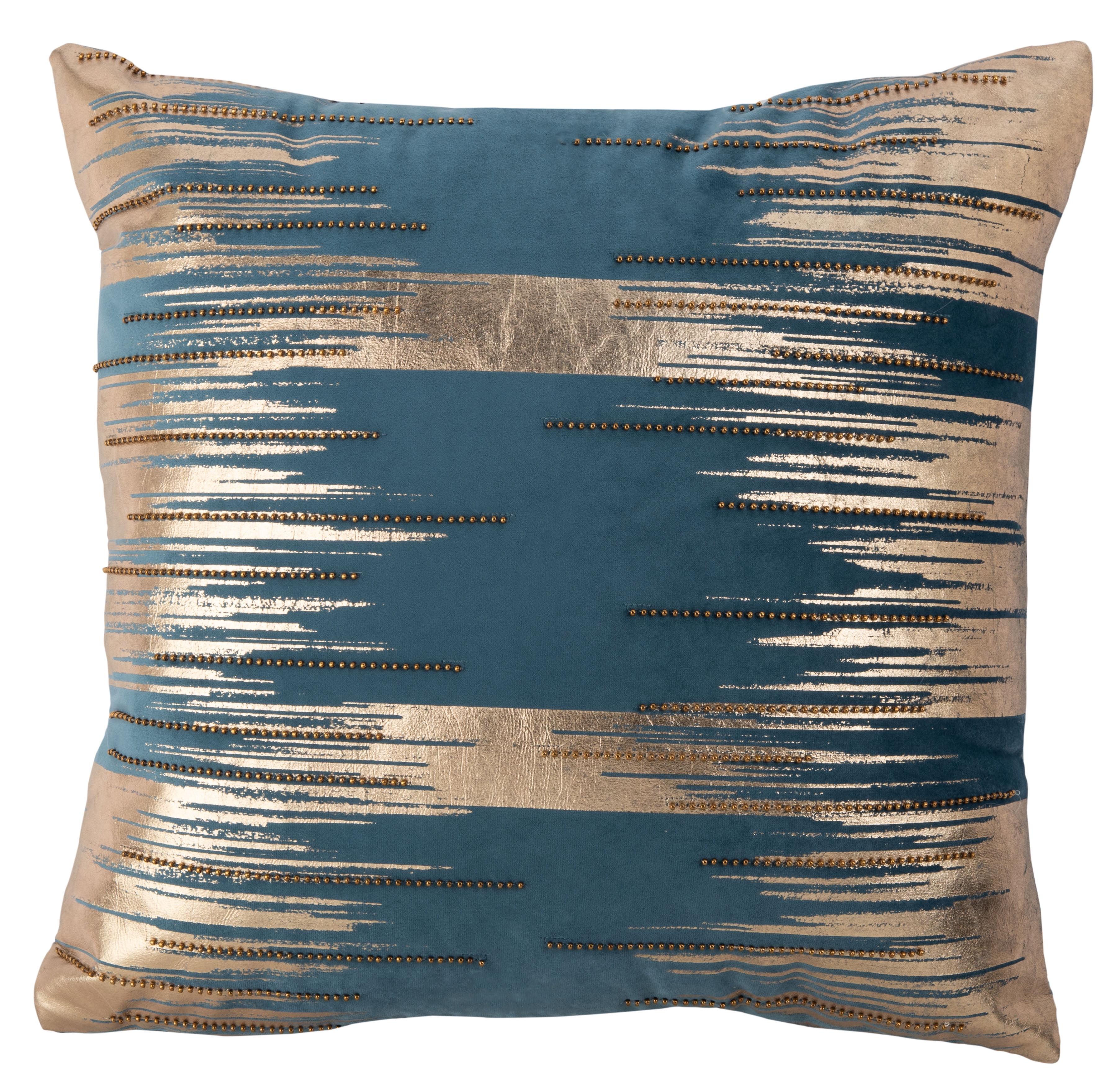 Prasla Pine & Gold Square Decorative Pillow 18 x 18 in.