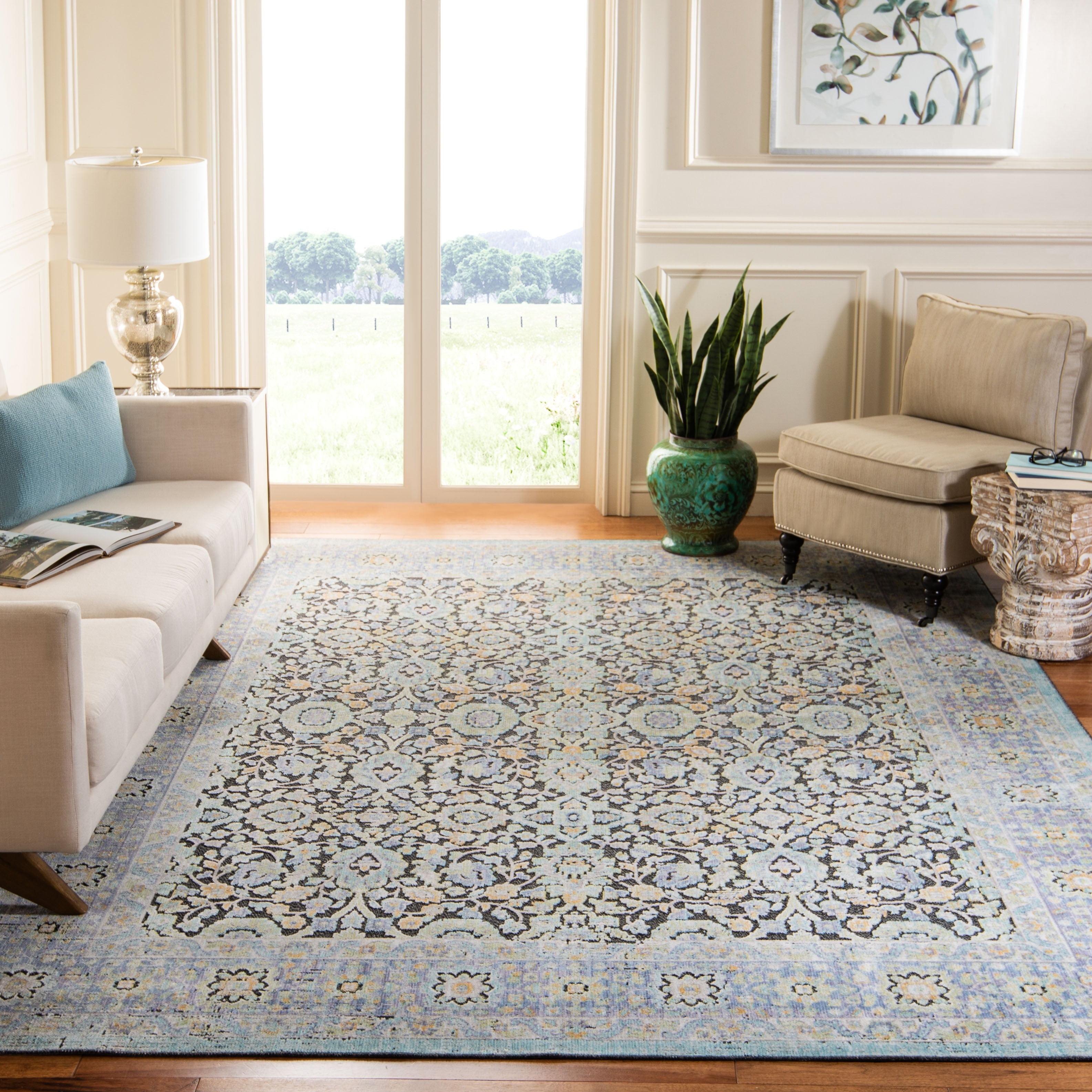 Provance PRV134 Power Loomed Indoor Area Rug - 8'x10' - Blue/Green - Safavieh