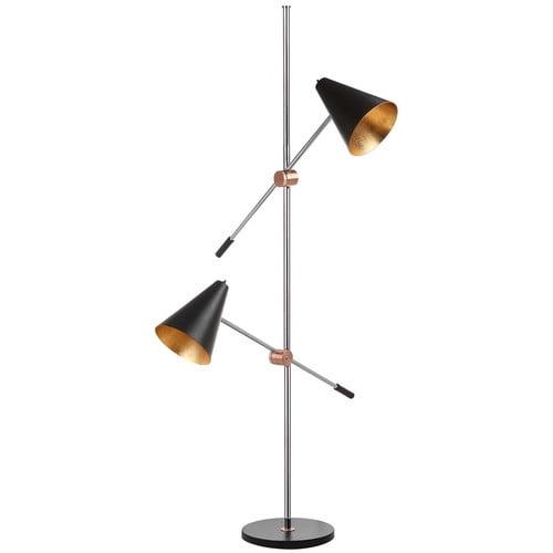 Reed 71" Black and Gold Contemporary Floor Lamp