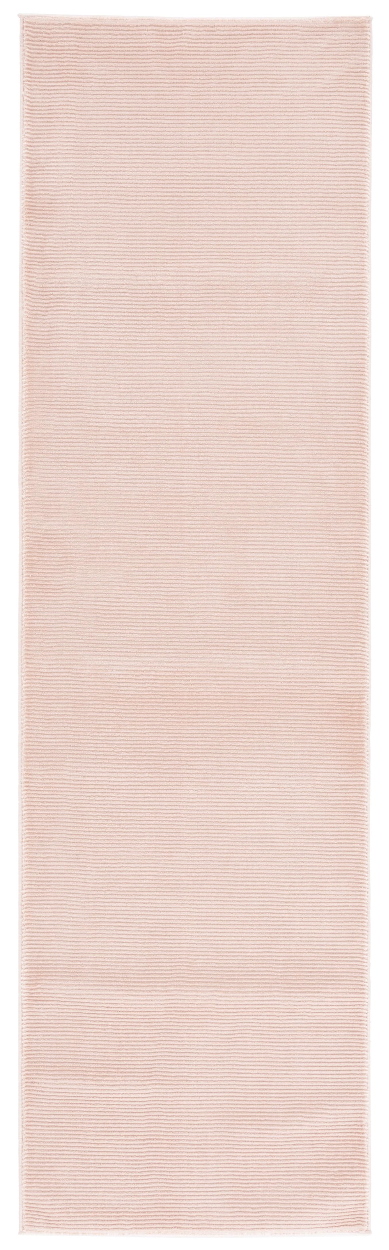 Pink Solid Synthetic Non-slip Runner Rug 2'3" x 8'