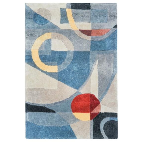 Rodeo Drive RD845 Hand Tufted Indoor Accent Rug - 2'3"x4' - Blue/Multi - Safavieh