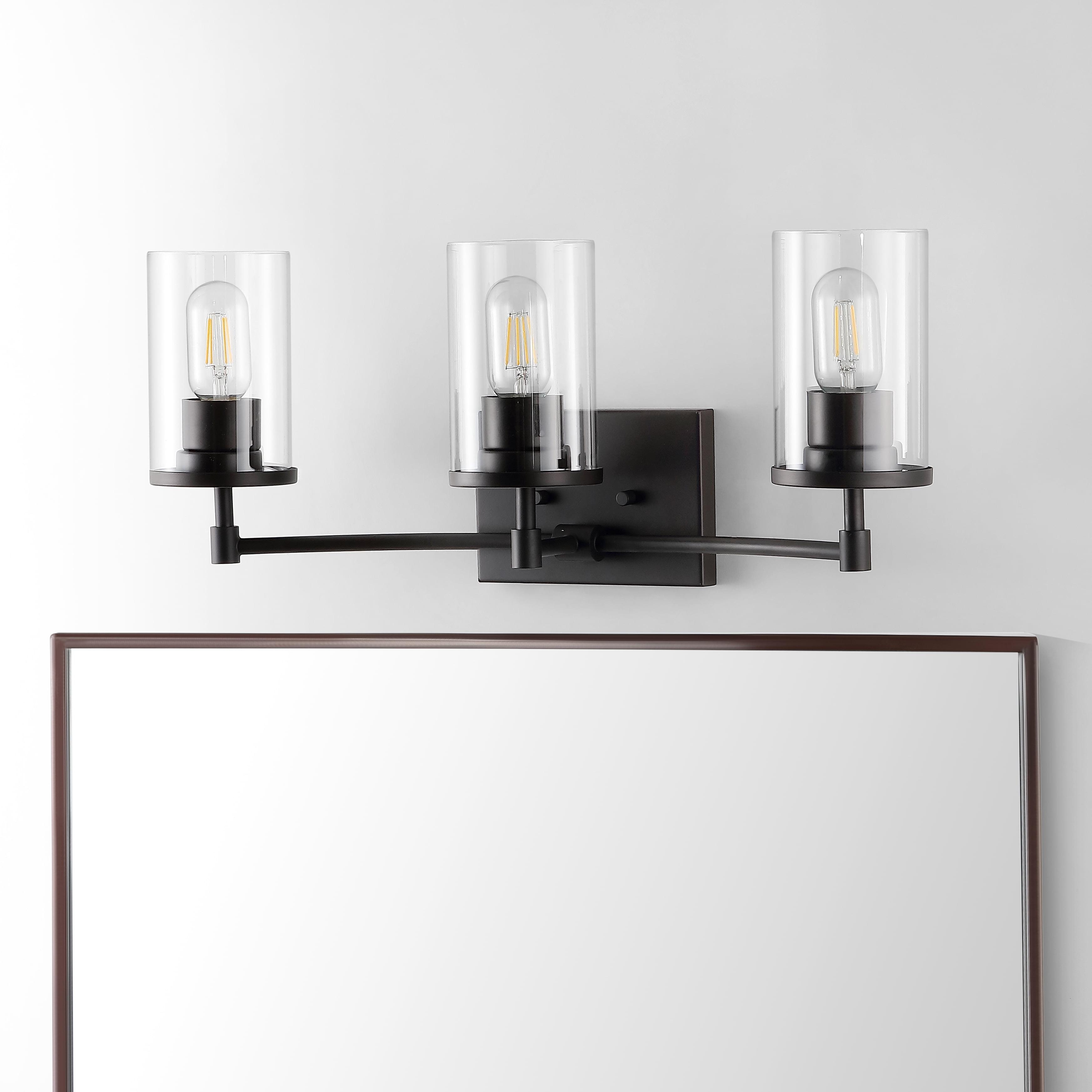 Black and Bronze 3-Light Dimmable Wall Sconce