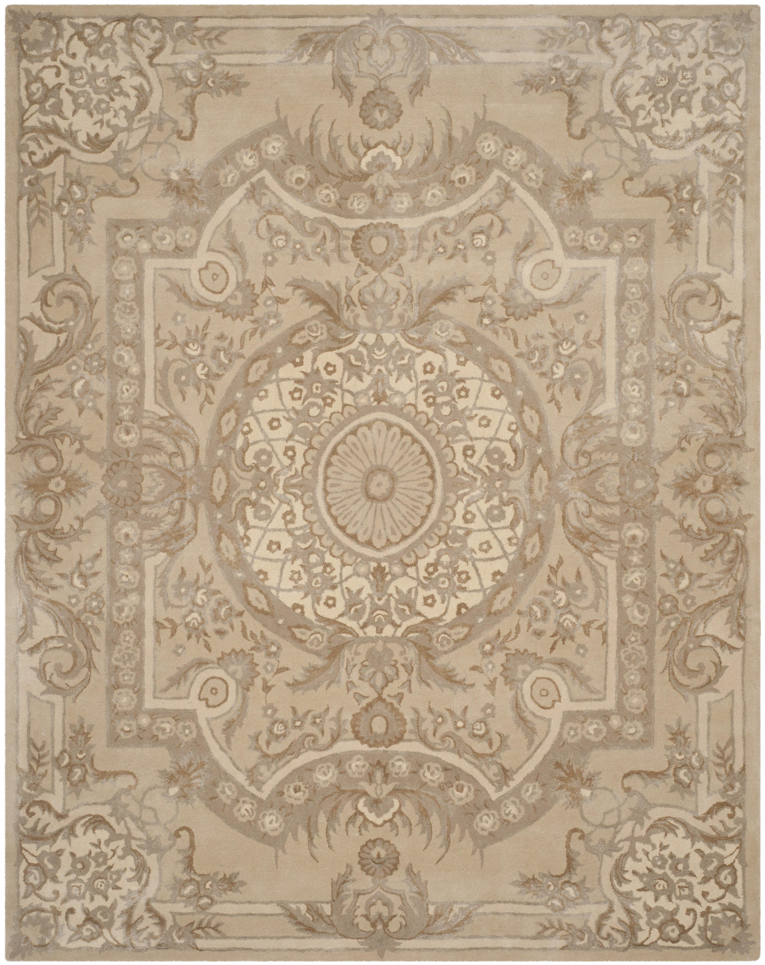 Savonnerie SAV623 Hand Tufted Area Rug - Sand - 8'x10' - Safavieh.