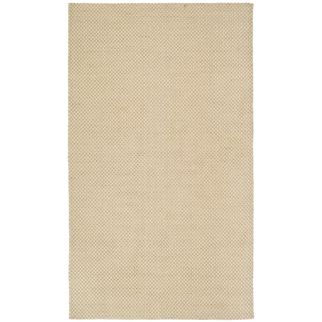 Ivory Synthetic Flat Woven 5' x 8' Area Rug