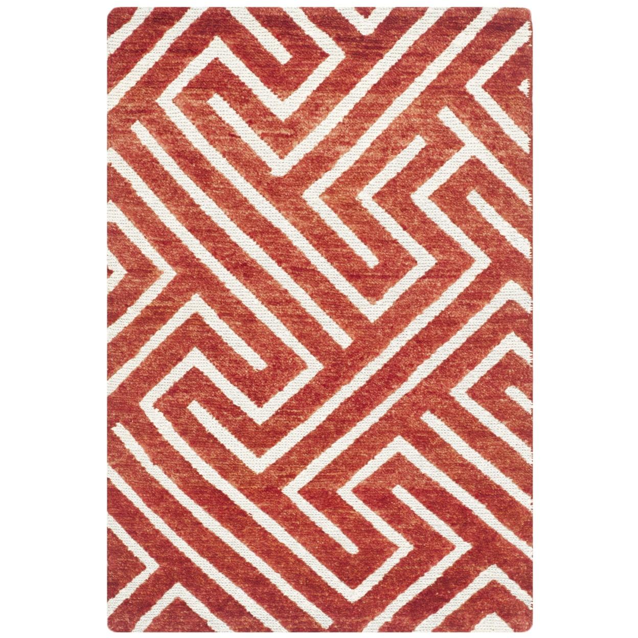 Santa Fe STF535 Hand Knotted Area Rug  - Safavieh