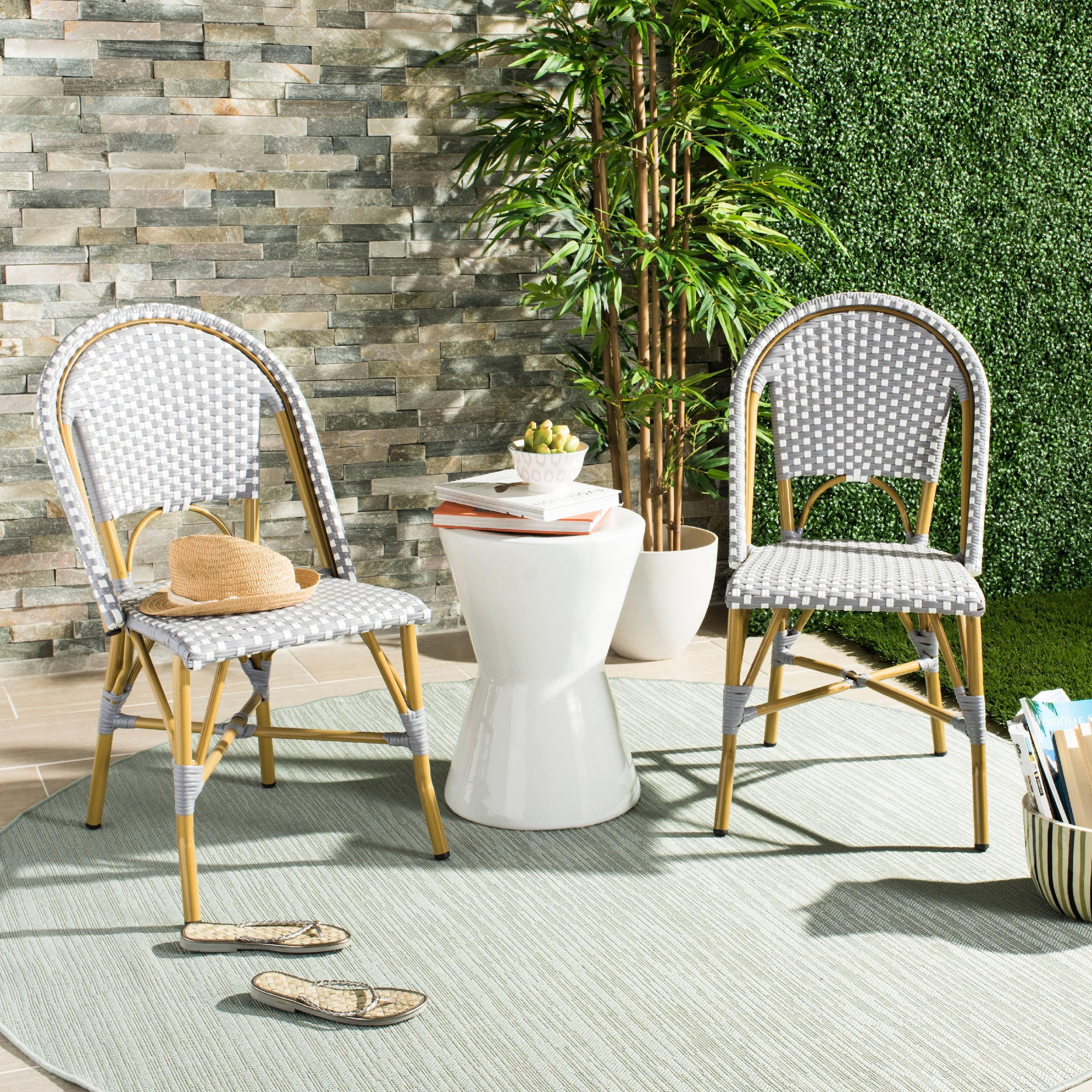 Salcha Indoor Outdoor French Bistro Side Chair (Set of 2)  - Safavieh