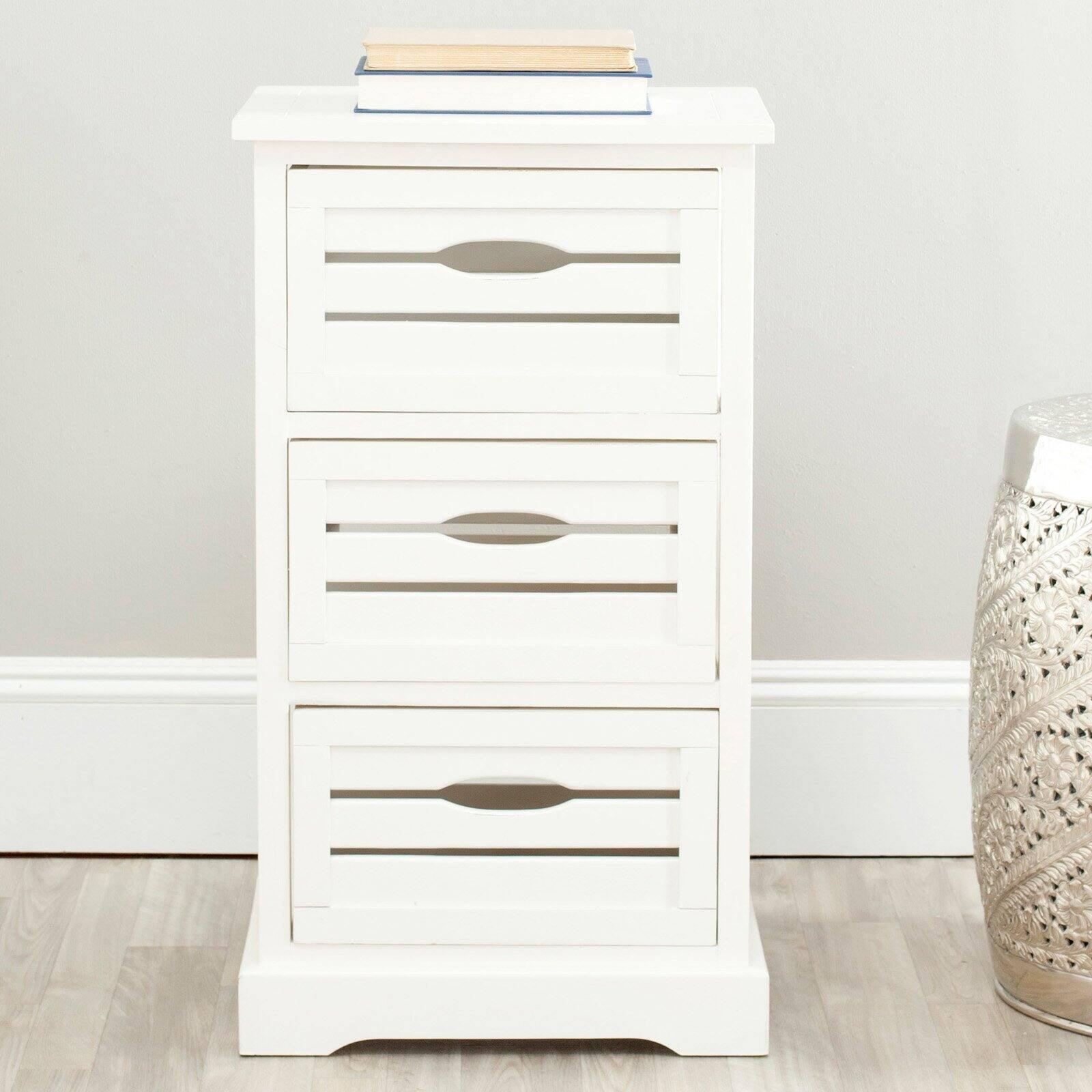 Samara 3 Drawer Cabinet - AMH5713 - Distressed Cream - Safavieh Couture
