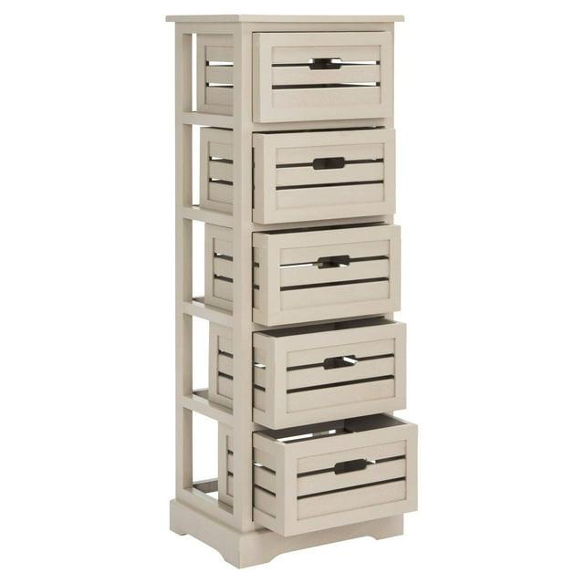 Samara 5 Drawer Cabinet - AMH5714 - Vintage Grey - Safavieh Couture