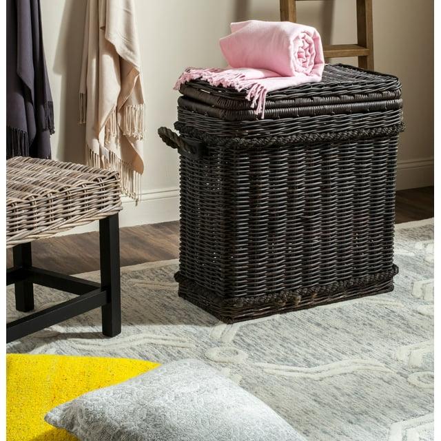 Sidonie Wicker Hamper - Dark Natural - Safavieh