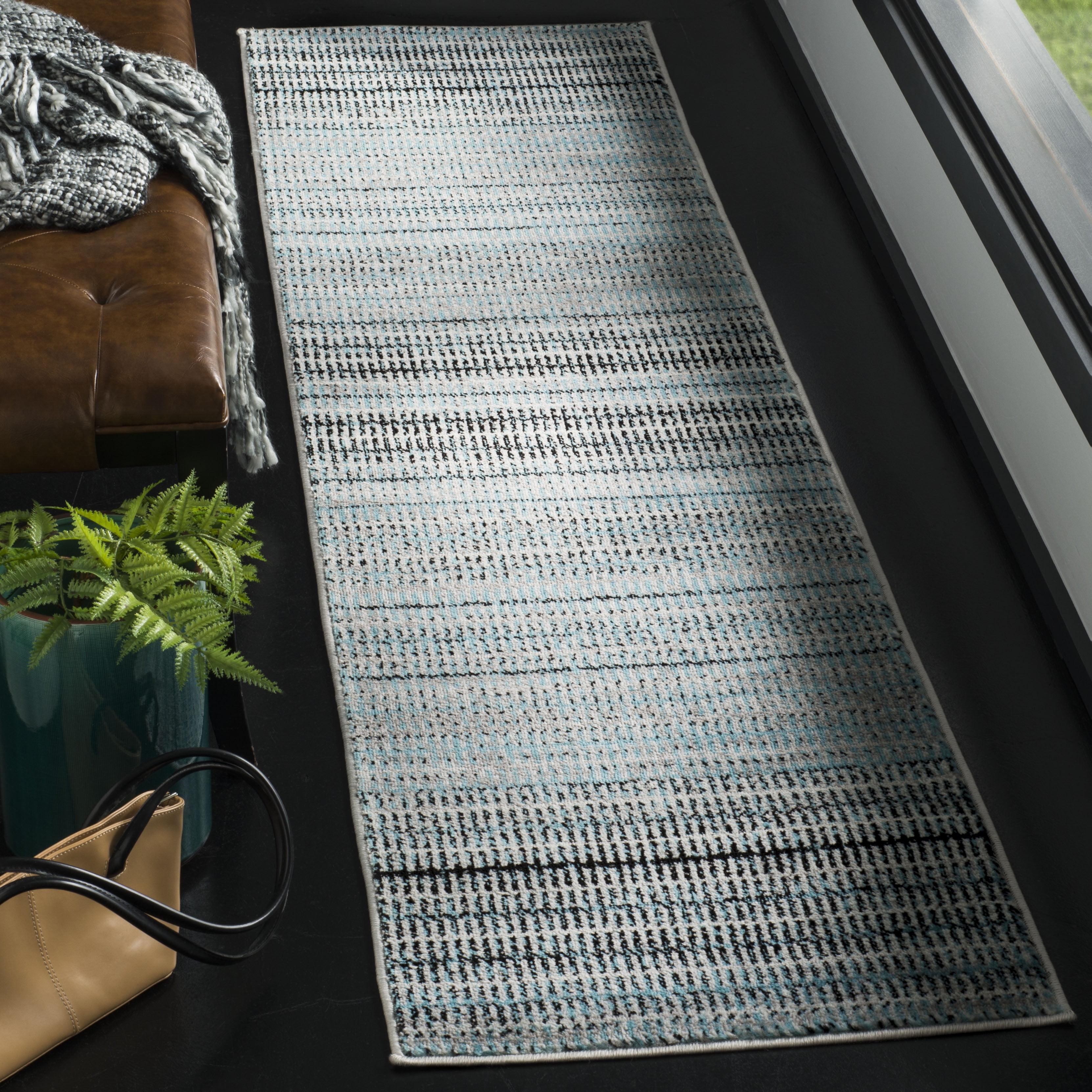 Skyler SKY196 Power Loomed Indoor Runner Rug - Blue/Grey - 2'x12' - Safavieh
