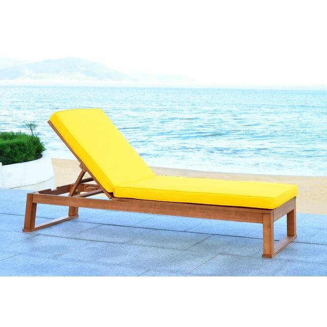 Solano Sunlounger - Outdoor - PAT7024 - Natural/Yellow -Safavieh