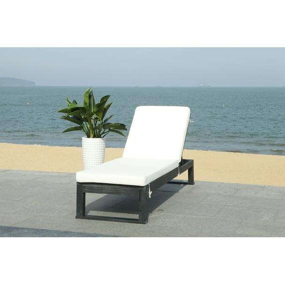 Solano Sunlounger - Outdoor - PAT7024 - Black/Beige -Safavieh