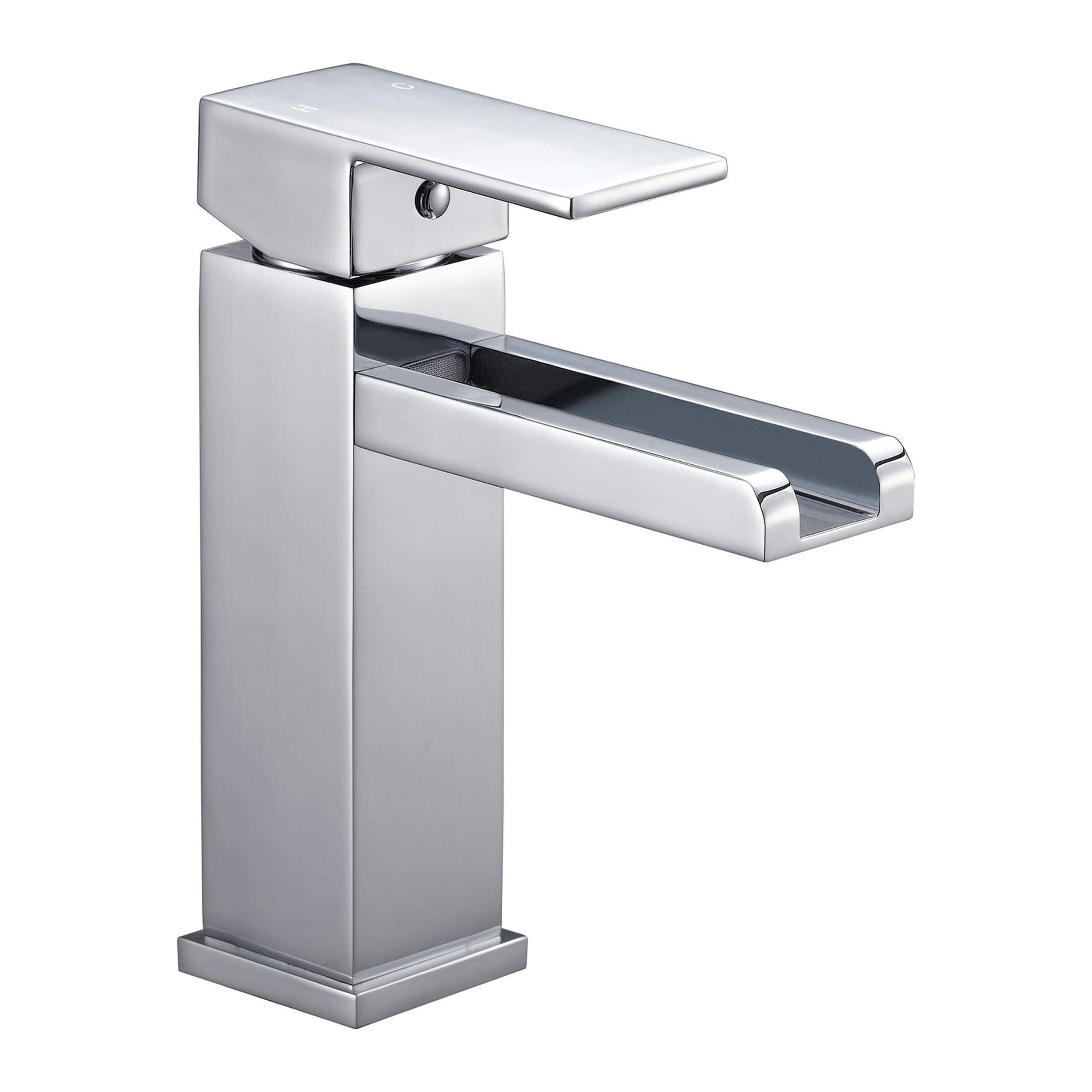 Chrome Single-Hole Modern Bathroom Faucet