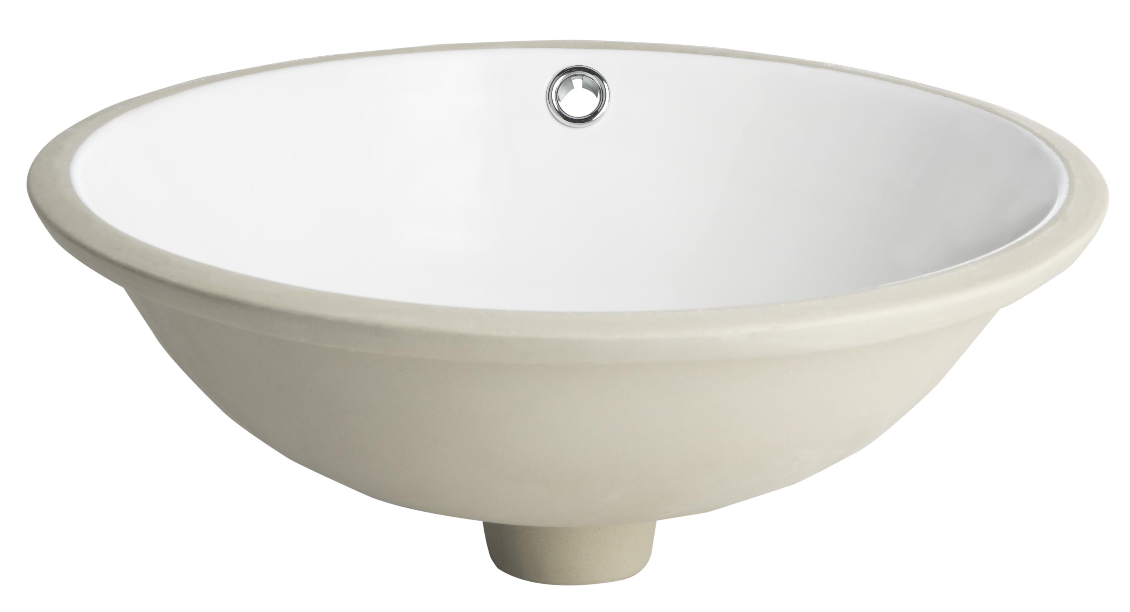 Nerida White Ceramic Round Undermount Bathroom Sink