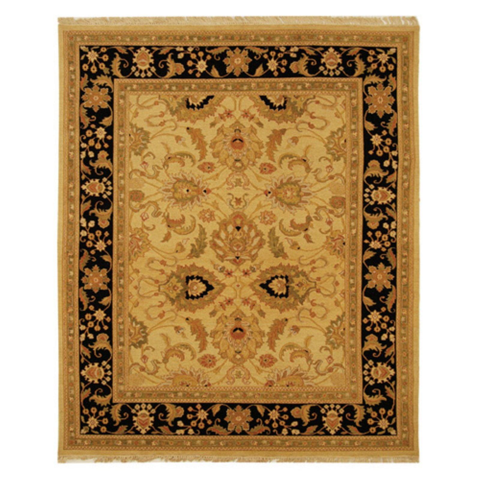 Safavieh 6' x 9' Black and Light Gold Wool Area Rug