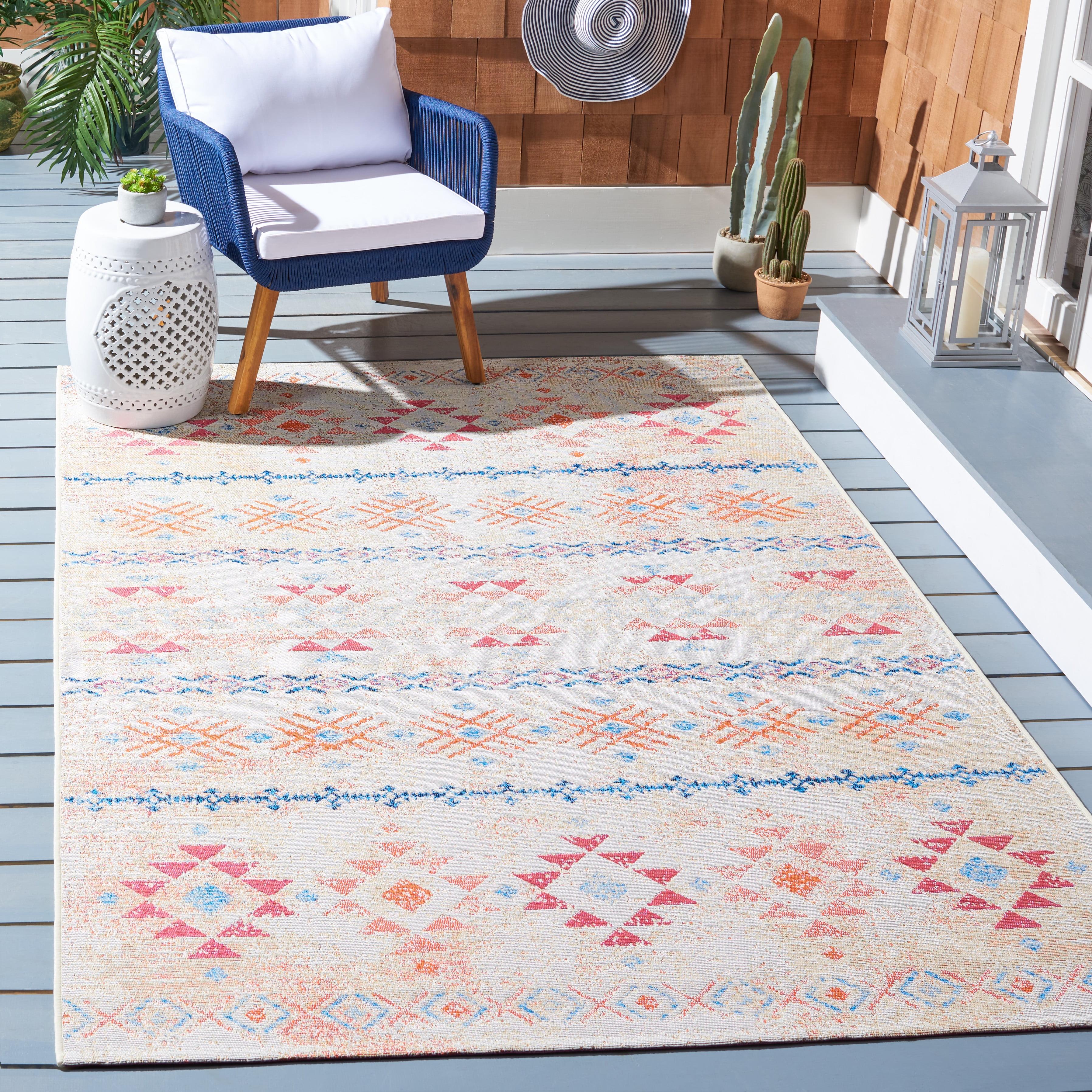 Ivory Elegance Synthetic 4' x 6' Easy-Care Outdoor Area Rug