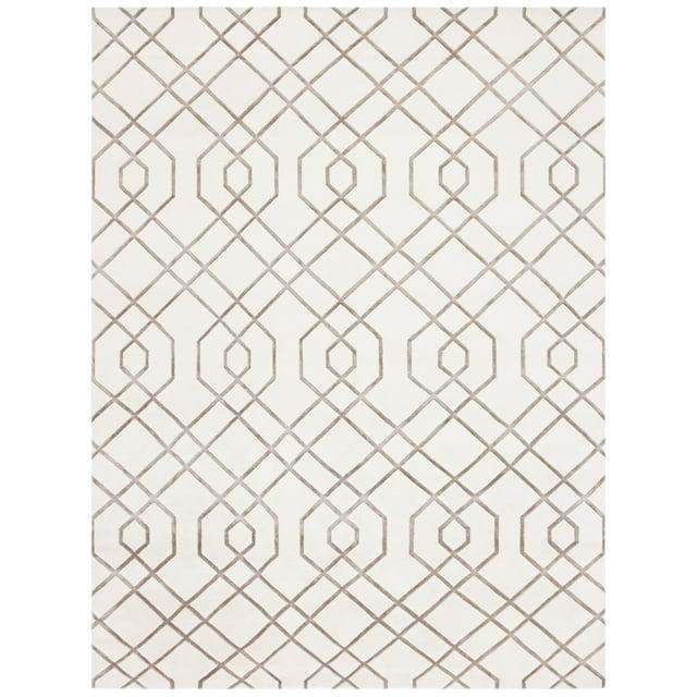 Tibetan Shag Hand Knotted Wool Geometric Rug
