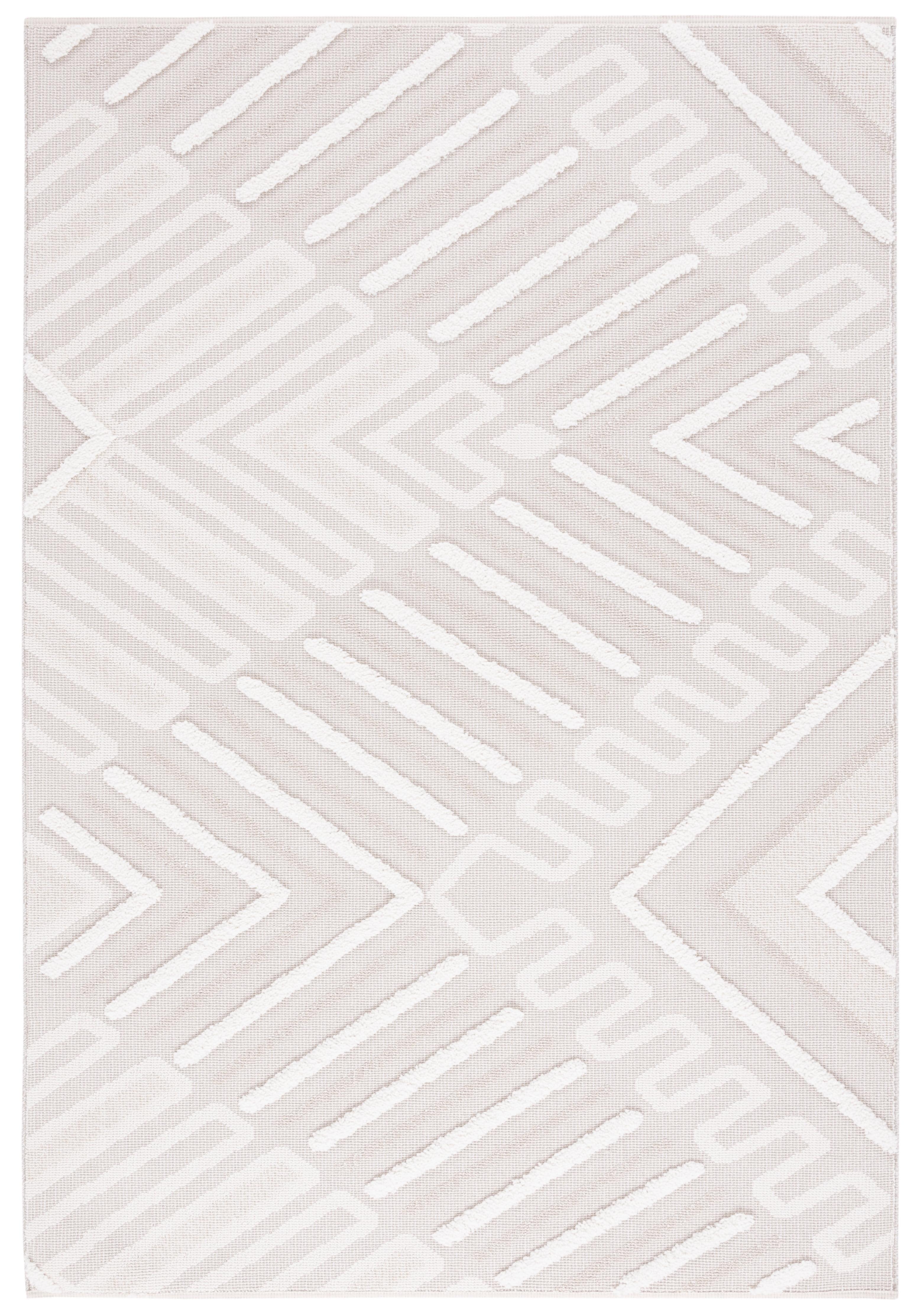 SAFAVIEH Trends Ambre Geometric Area Rug, Beige/Ivory, 4' x 6'