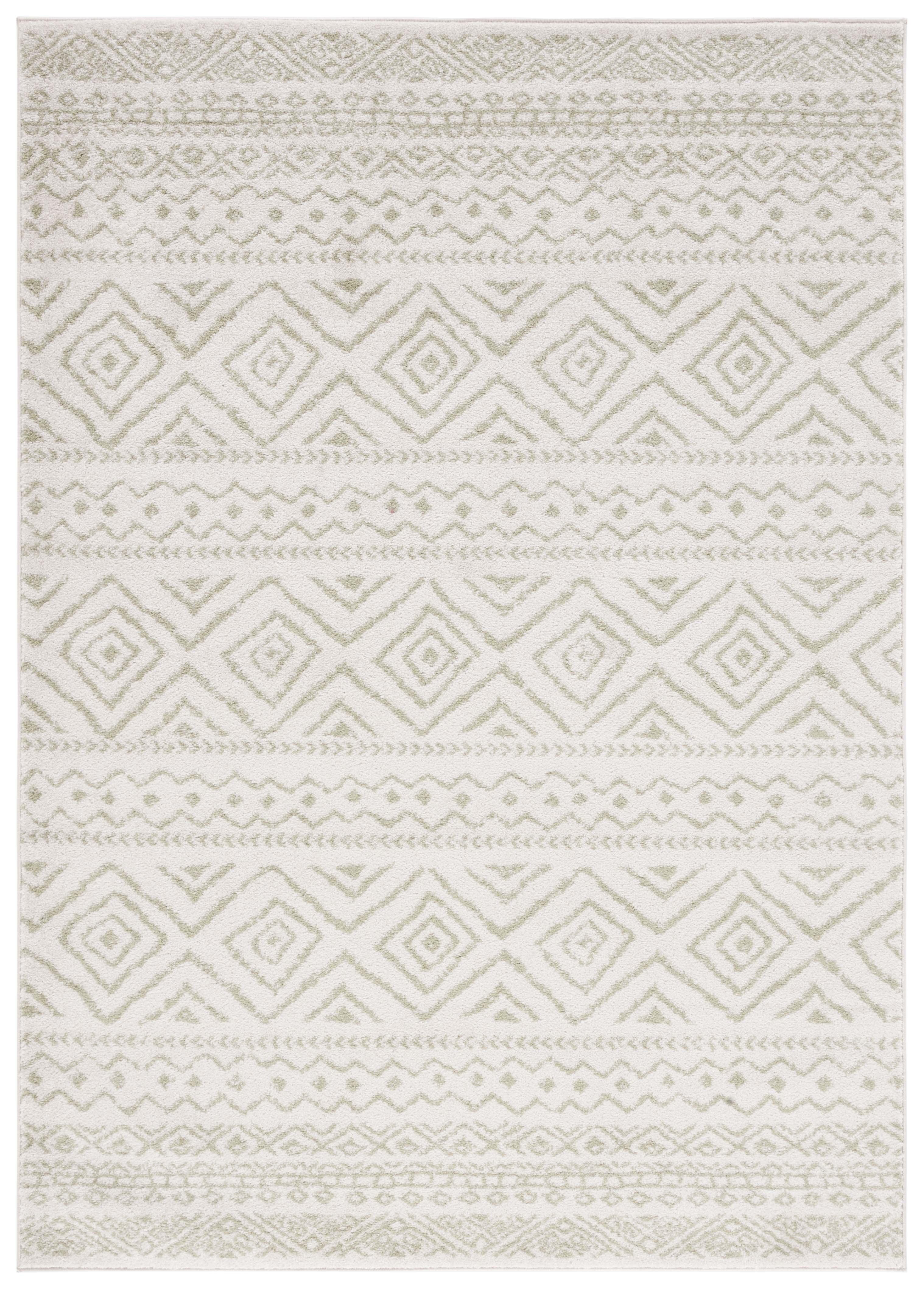 SAFAVIEH Tulum Merletta Oriental Area Rug, Ivory/Sage, 9' x 12'