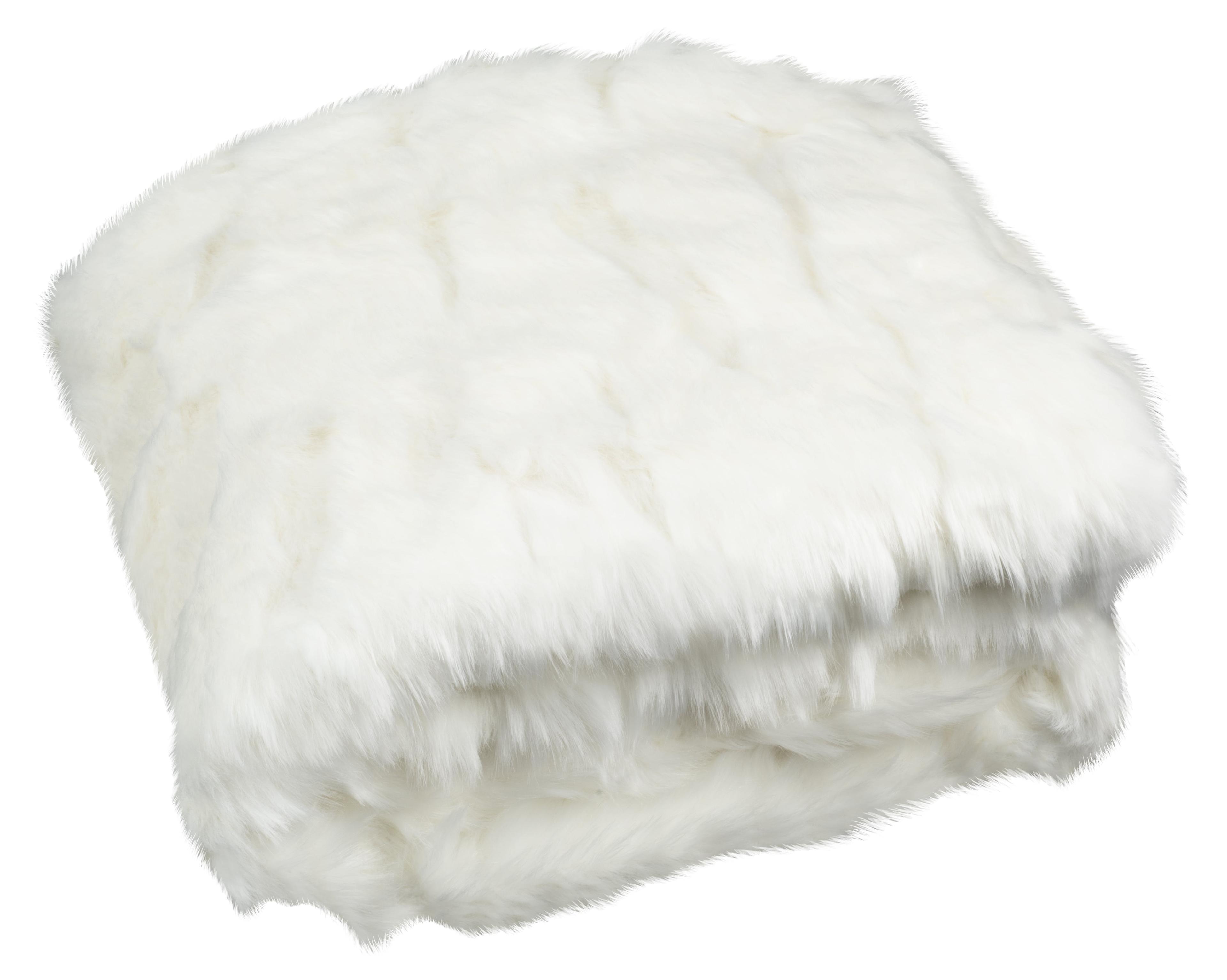 Snow White Faux Fur Reversible Throw Blanket