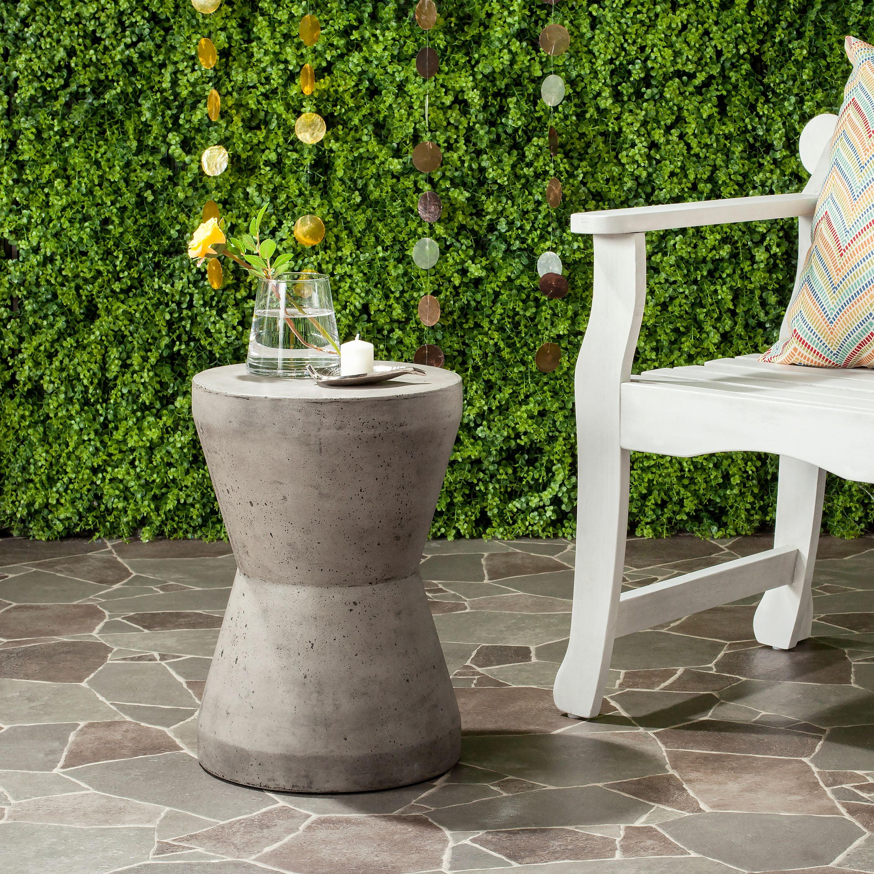 Torre Accent Stool - Indoor/Outdoor - VNN1001 - Gray - Safavieh