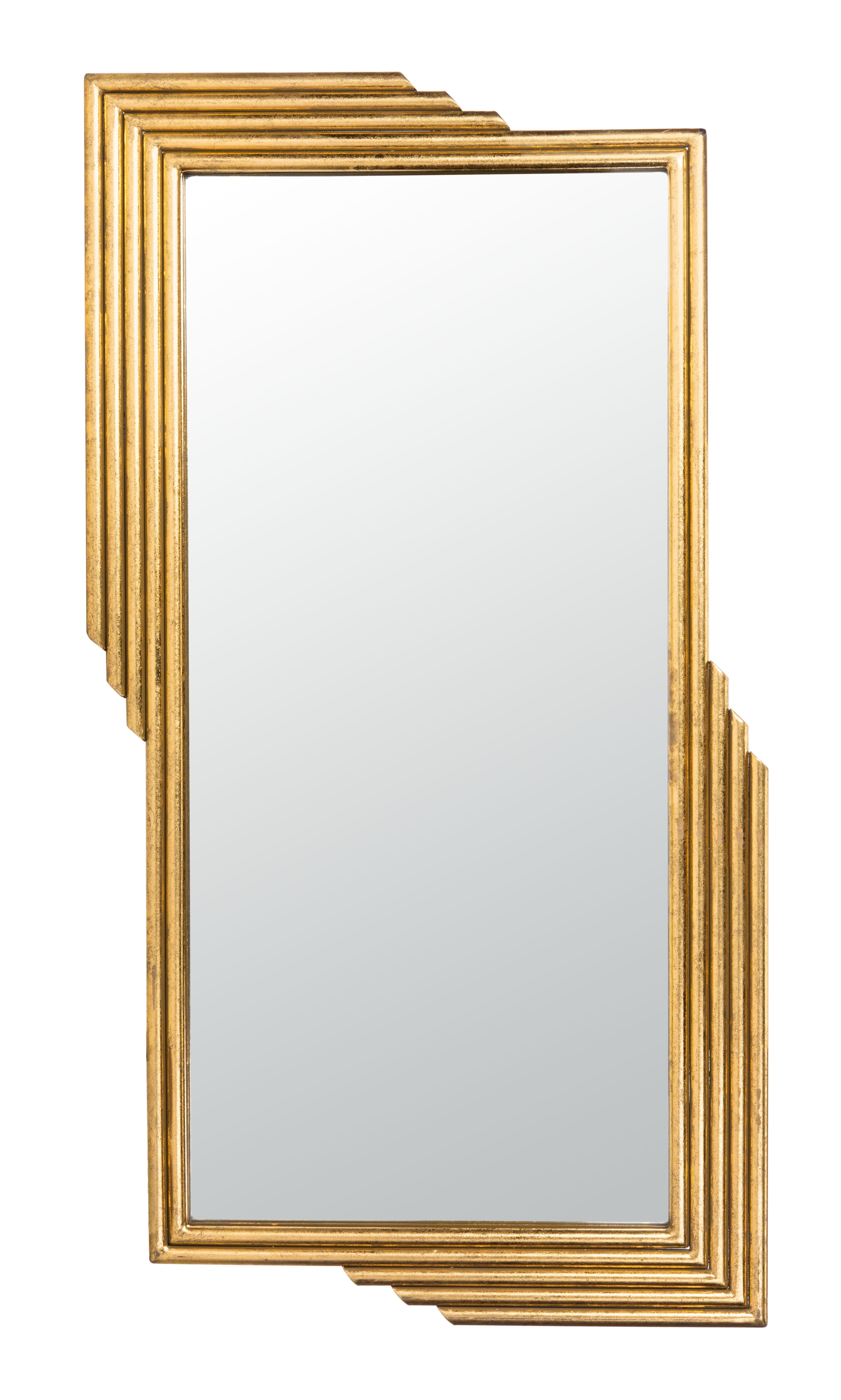 Trenla 48" Gold Foil Rectangular Wood Mirror