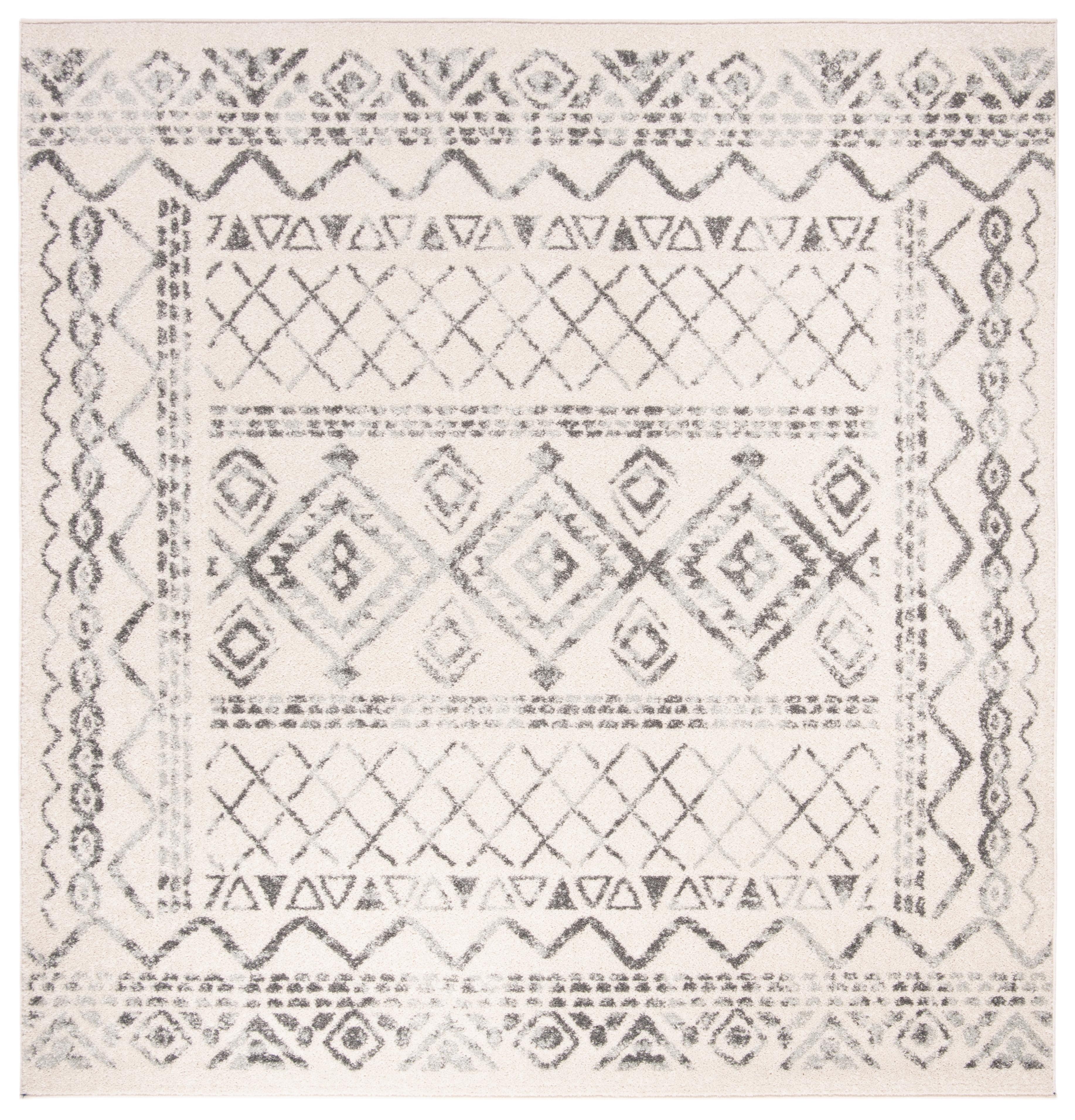 Tulum TUL268 Power Loomed Area Rug - Ivory/Grey - 8'x8' - Safavieh.