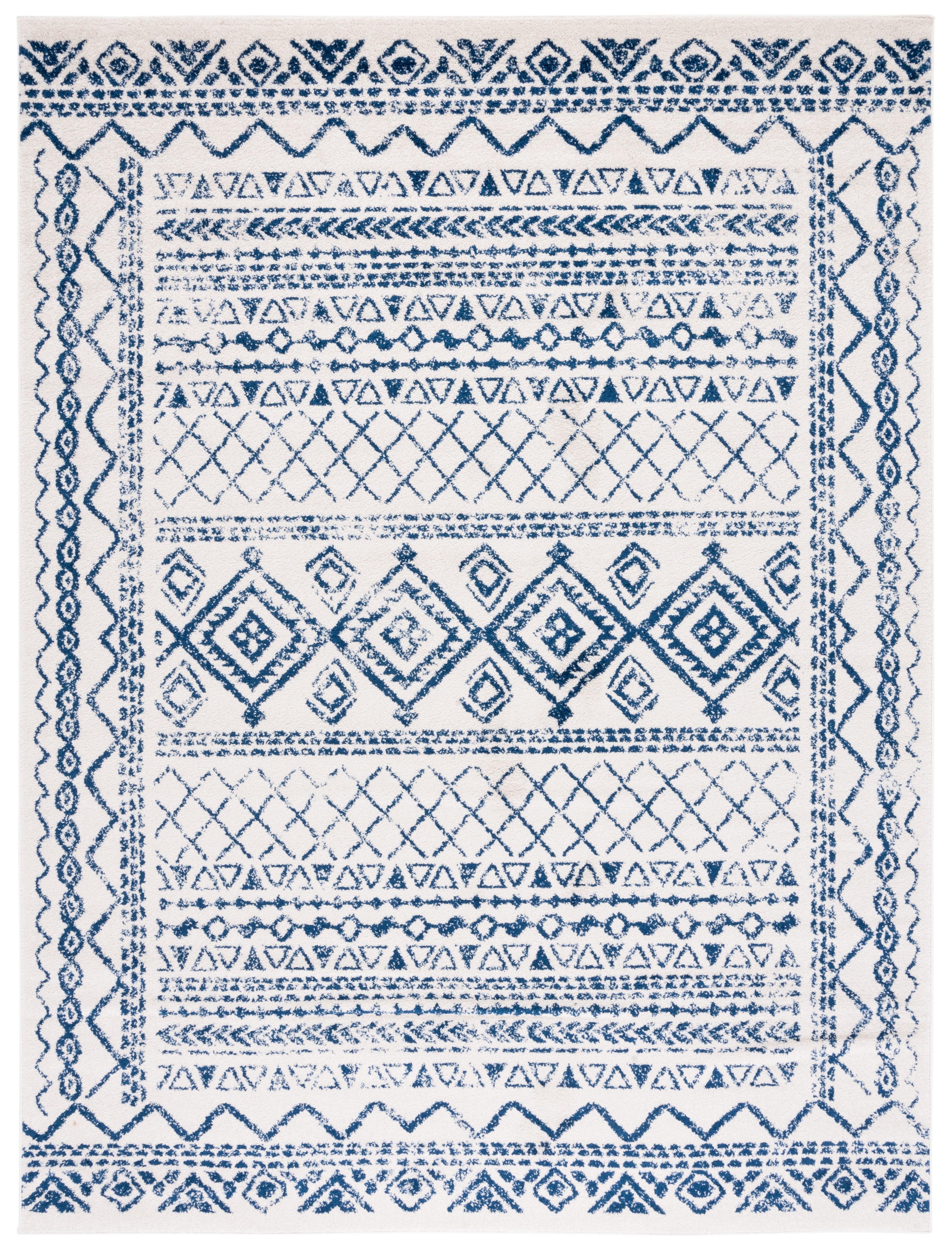 SAFAVIEH Tulum Ronald Oriental Area Rug, Ivory/Navy, 12' x 15'