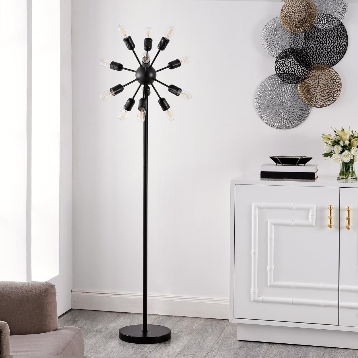 Edison Black 12-Light Retro Floor Lamp