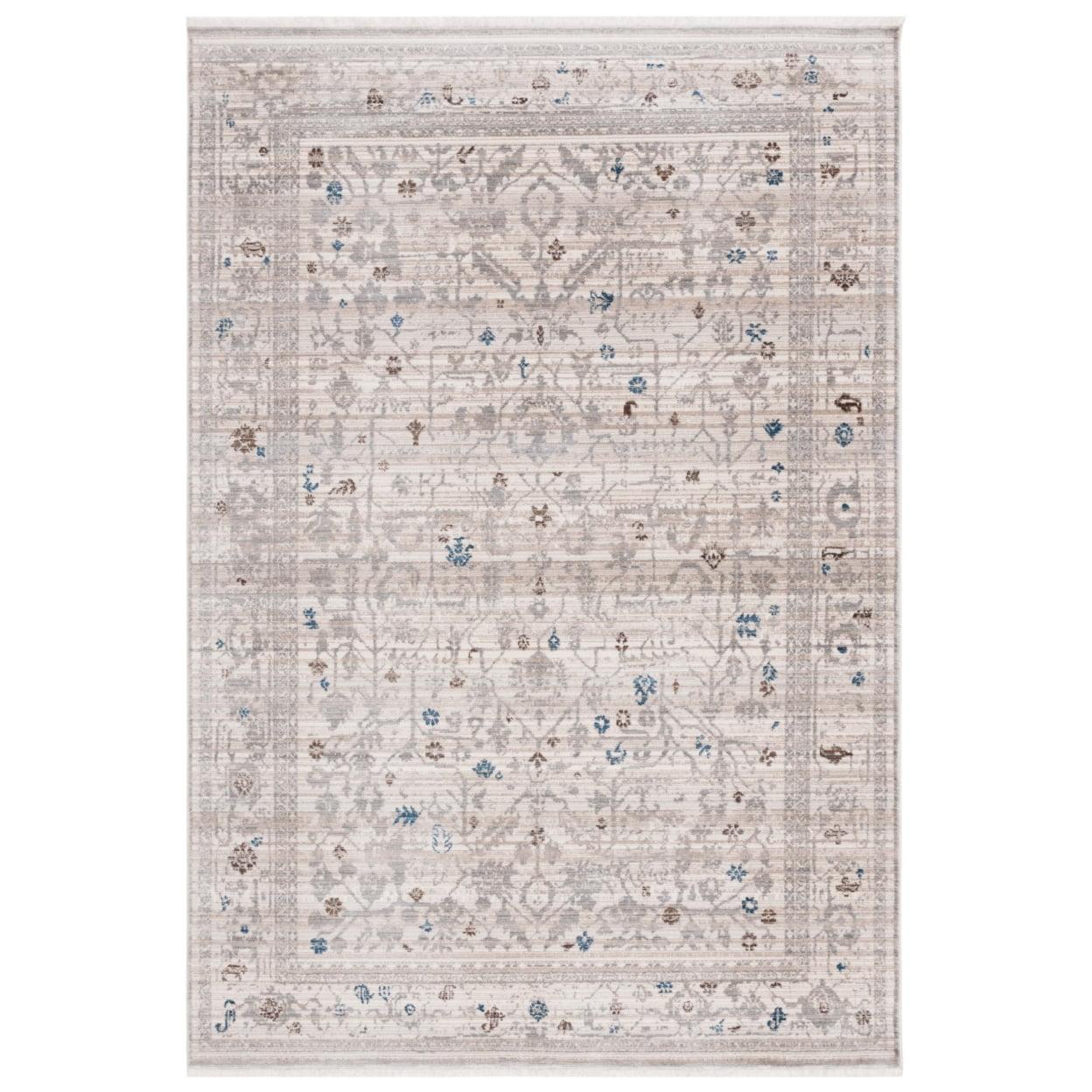 Vintage Persian VTP427 Power Loomed Indoor Area Rug - Ivory/Light Grey - 5'x7'6" - Safavieh