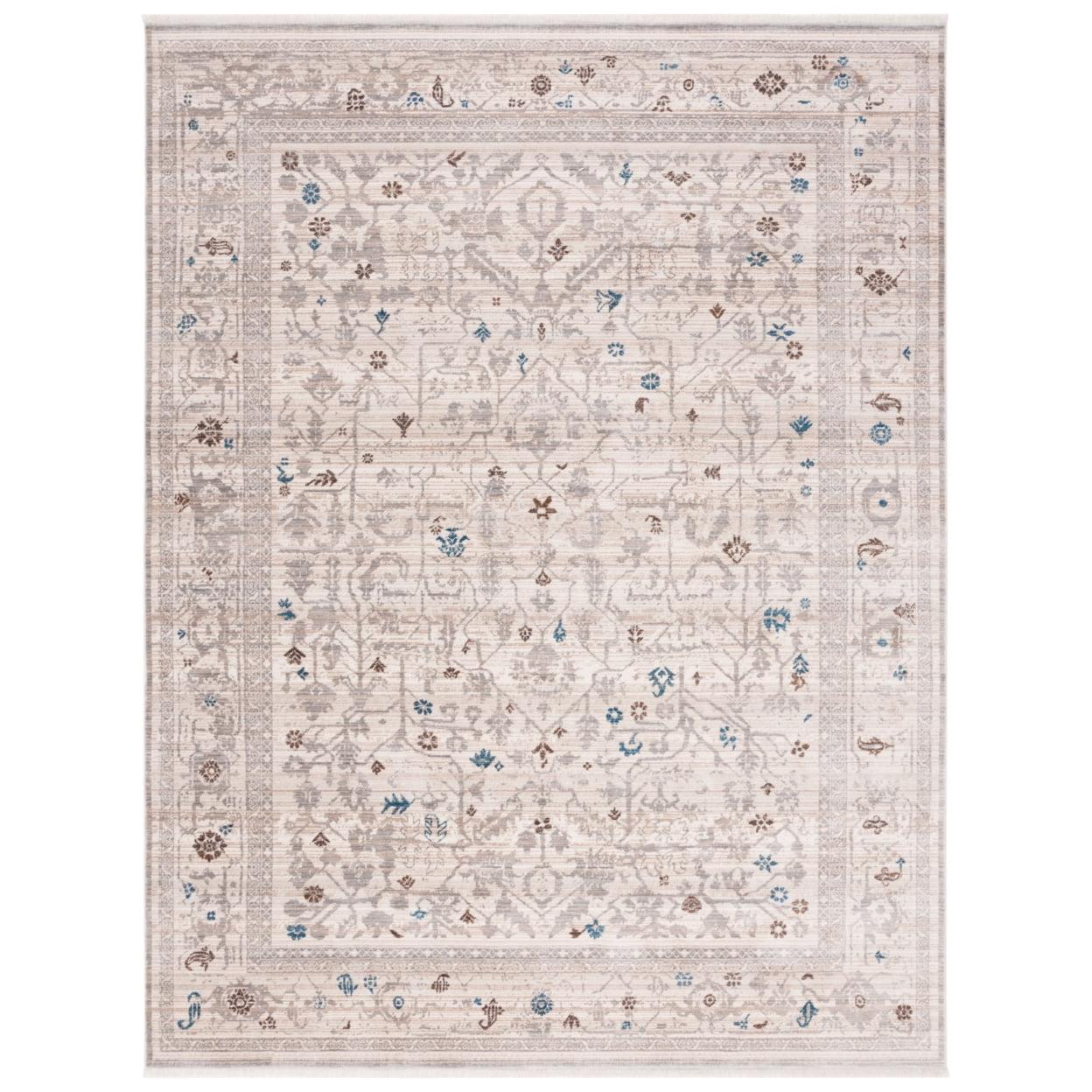 Vintage Persian VTP427 Power Loomed Area Rug - Ivory/Light Grey - 8'x10' - Safavieh.
