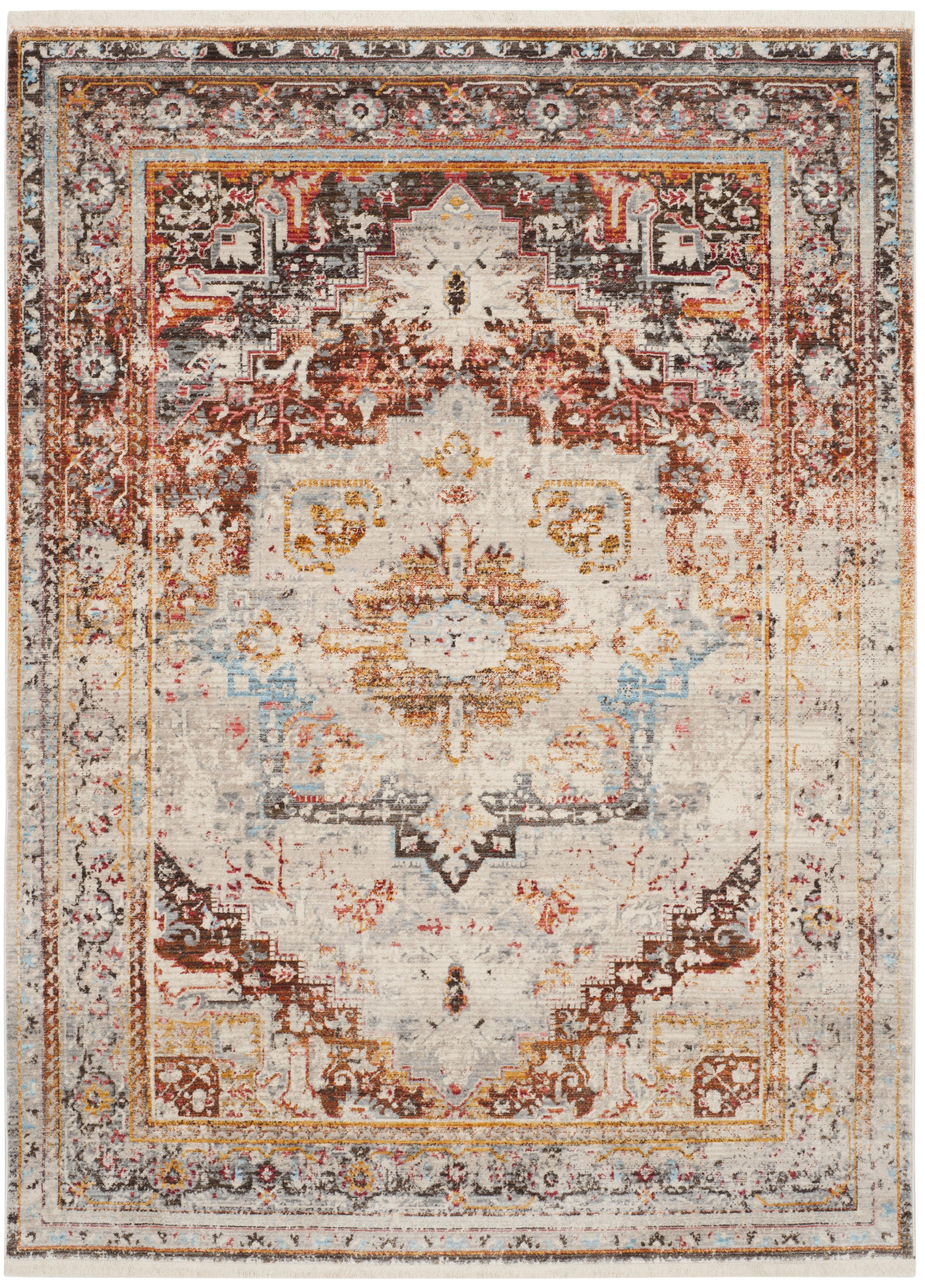 Vintage Persian VTP438 Power Loomed Indoor Area Rug - Cream/Multi - 5'x7'6" - Safavieh