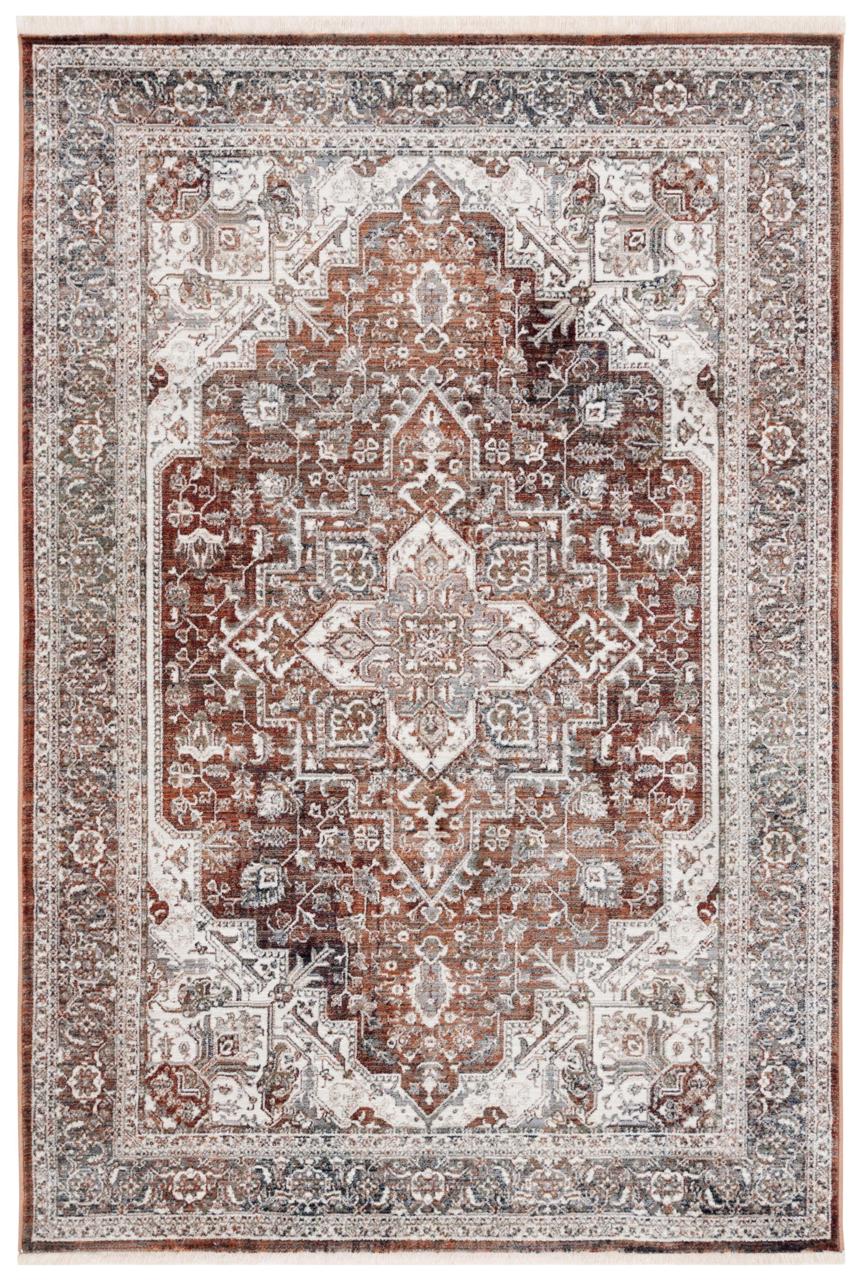 Vintage Persian VTP611 Power Loomed Area Rug - Red/Ivory - 5'3"x7'7" - Safavieh.