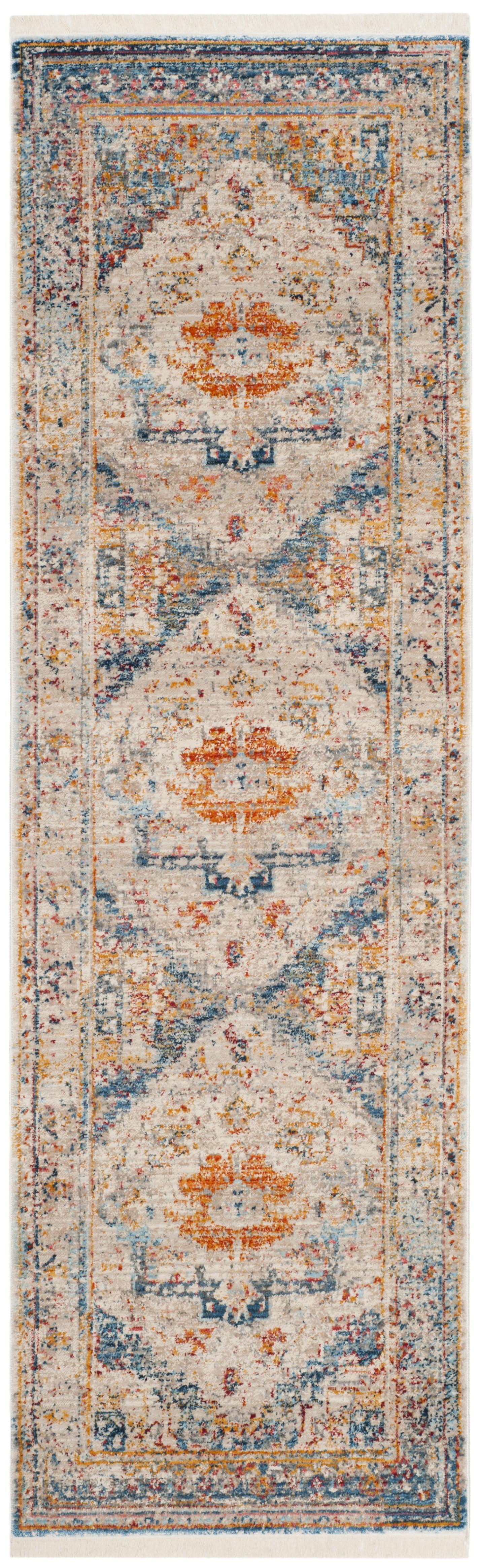 Vintage Persian VTPB438 Power Loomed Runner Rug - Blue/Multi - 2'2"x7' - Safavieh.