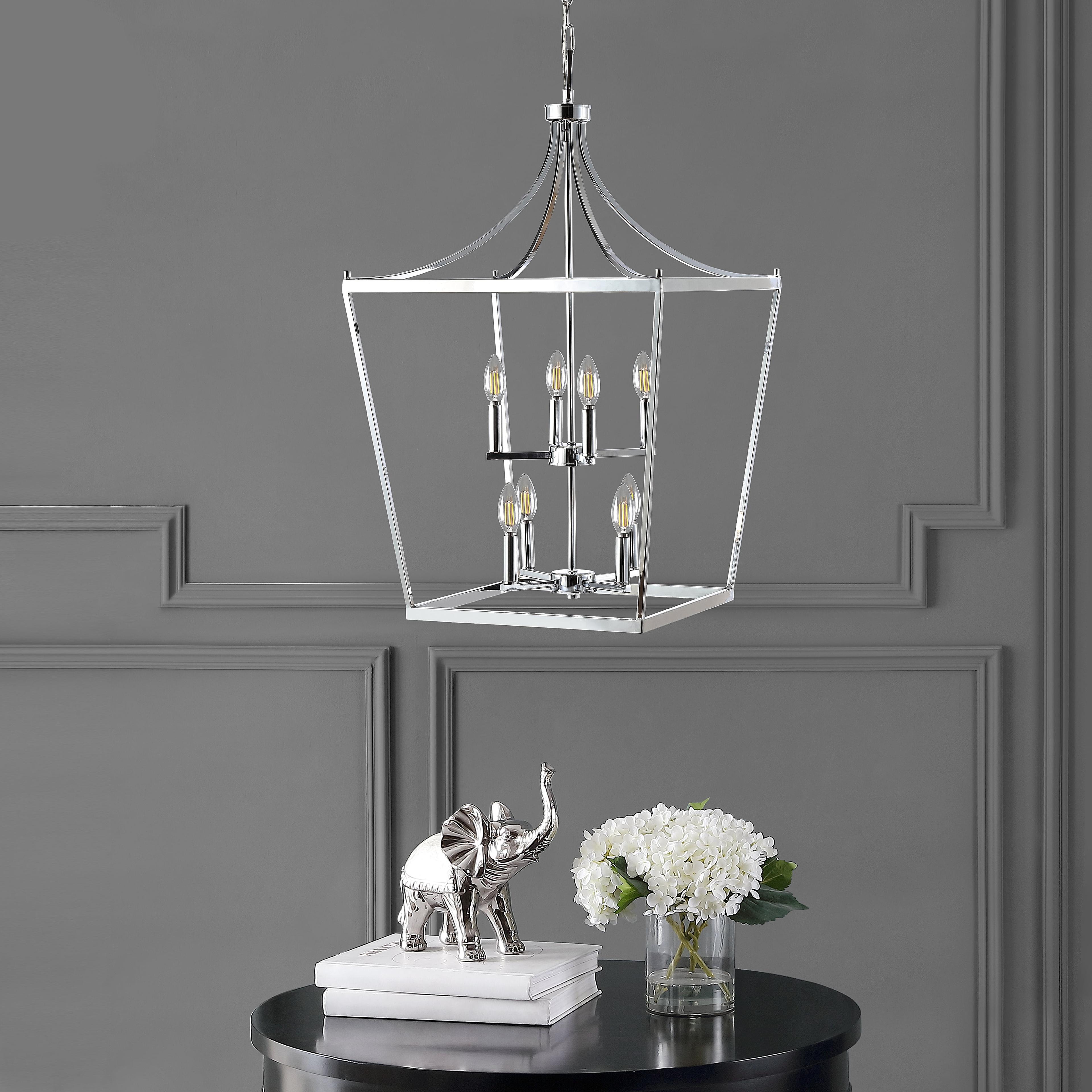 Vallor Chrome 8-Light Two-Tier Pendant