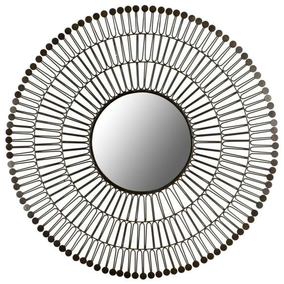 Safavieh  Victoria Coffee Bronze 31-inch Round Decorative Mirror - 31" x 31" x 1.5"