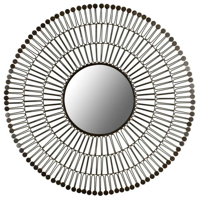 Safavieh  Victoria Coffee Bronze 31-inch Round Decorative Mirror - 31" x 31" x 1.5"