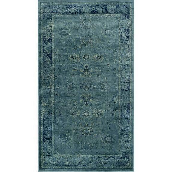 Vintage VTG117 Power Loomed Indoor Skid-Resistant Area Rug - Turquoise/Multi - 7'6"x10'6" - Safavieh