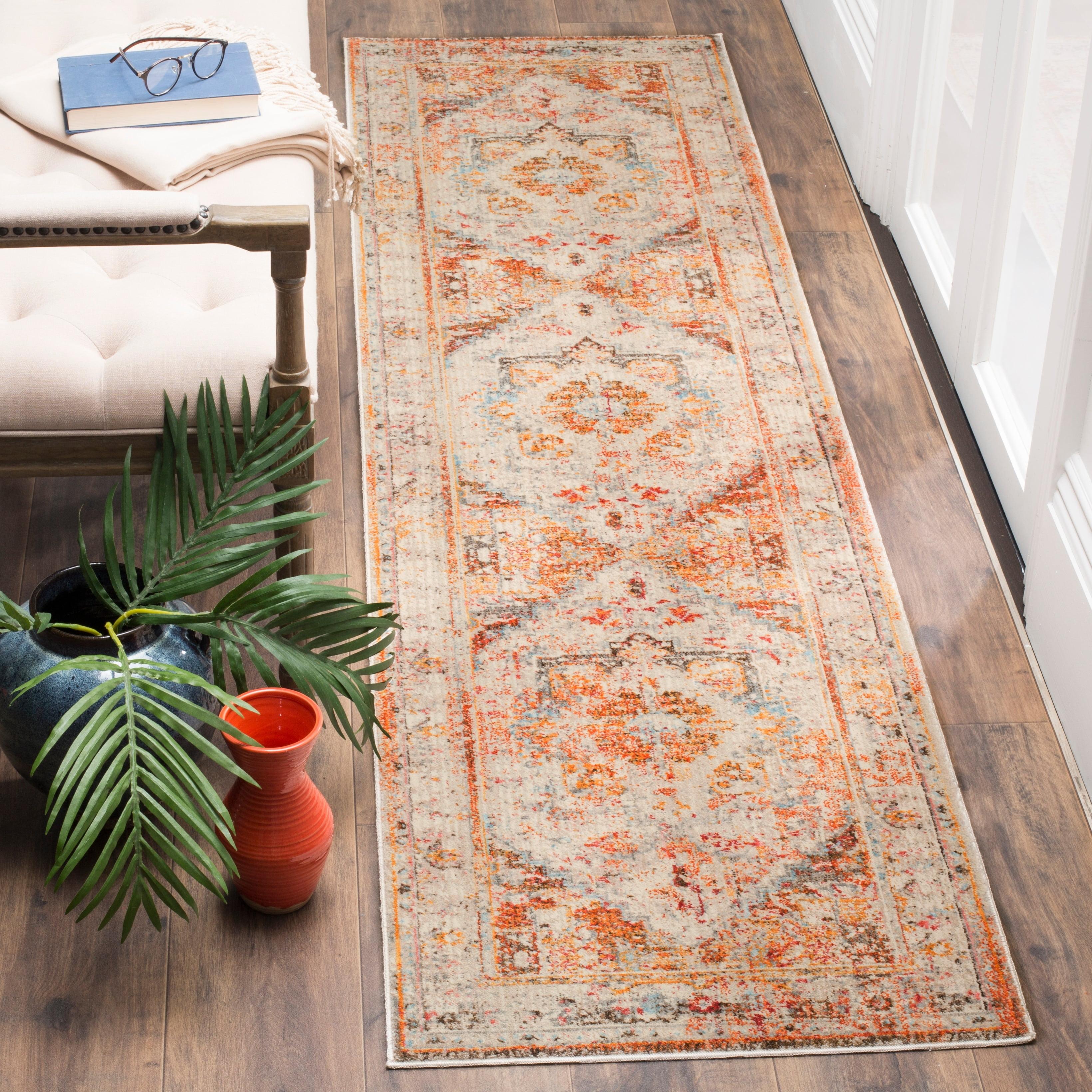 Vintage Persian VTP438 Power Loomed Indoor Runner Rug - Cream/Multi - 2'2"x10' - Safavieh
