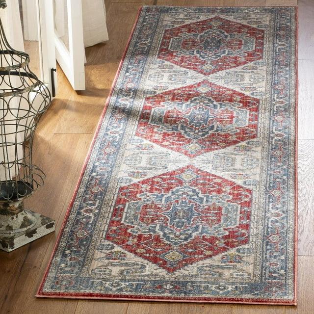 Vintage Persian VTP477 Power Loomed Runner Rug - Red/Blue - 2'2"x8' - Safavieh.