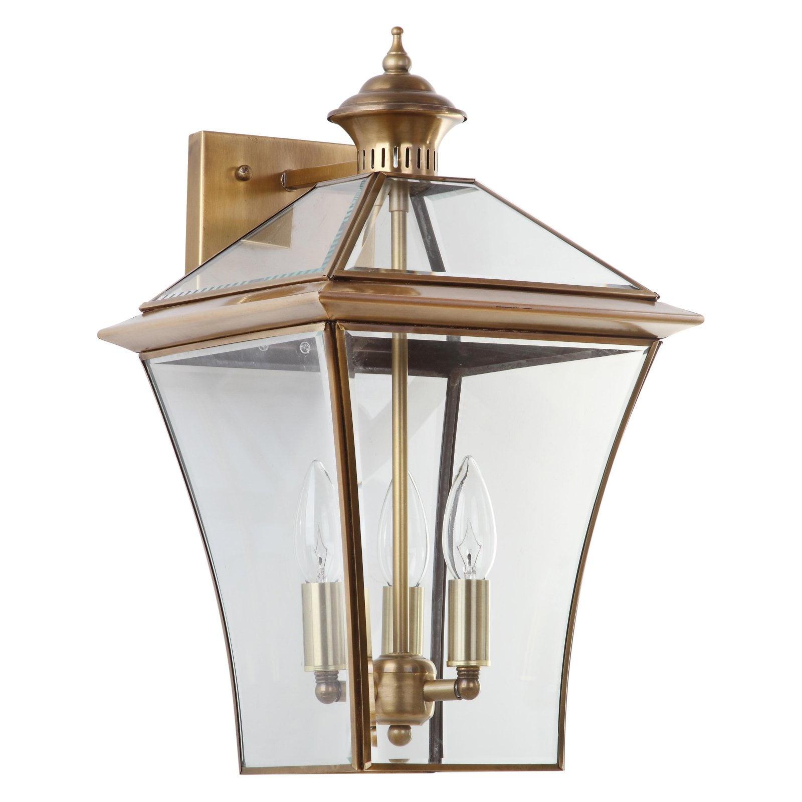 Virginia Brass 17.75" Triple Light Outdoor Wall Sconce