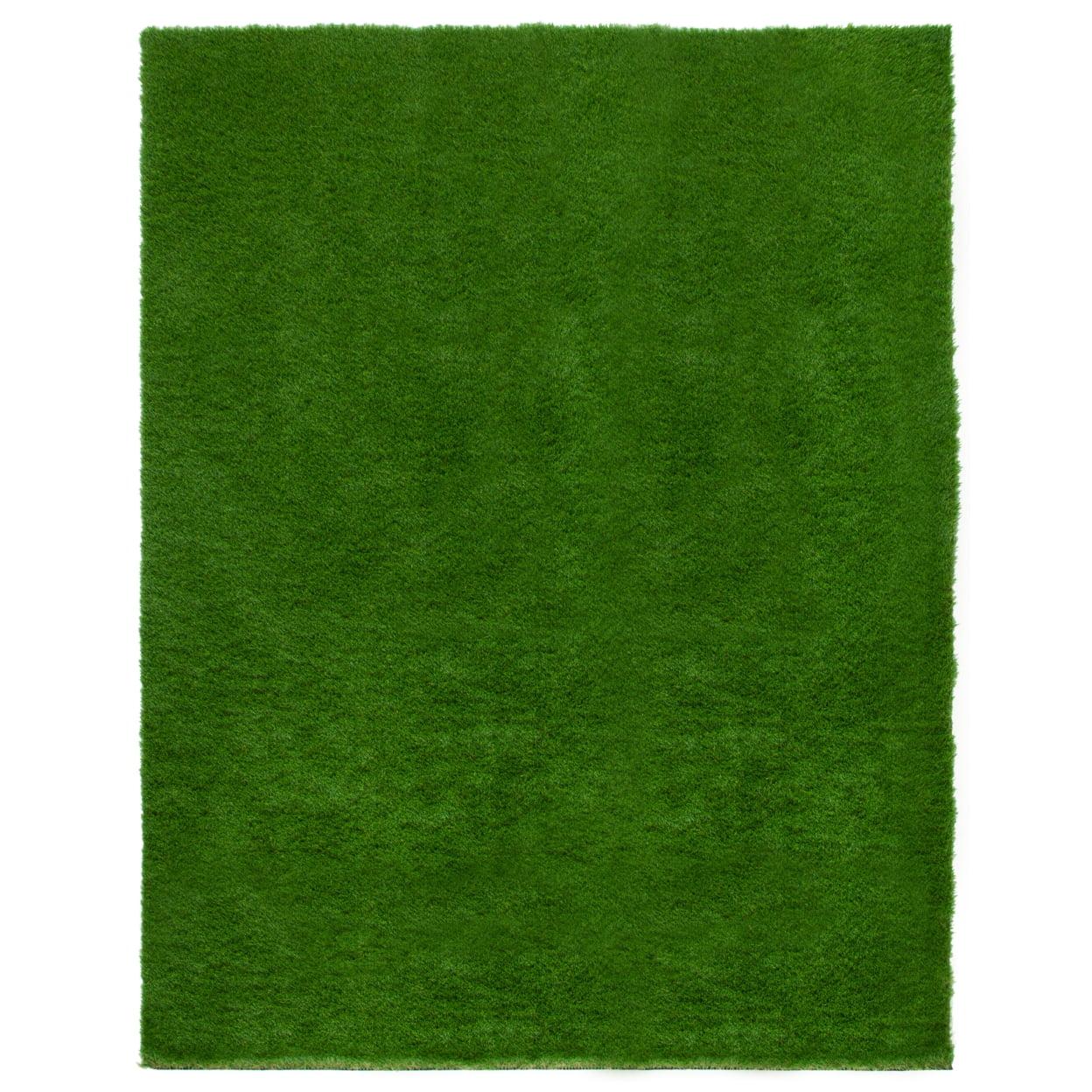 Luxurious Green Synthetic Turf Indoor/Outdoor Area Rug