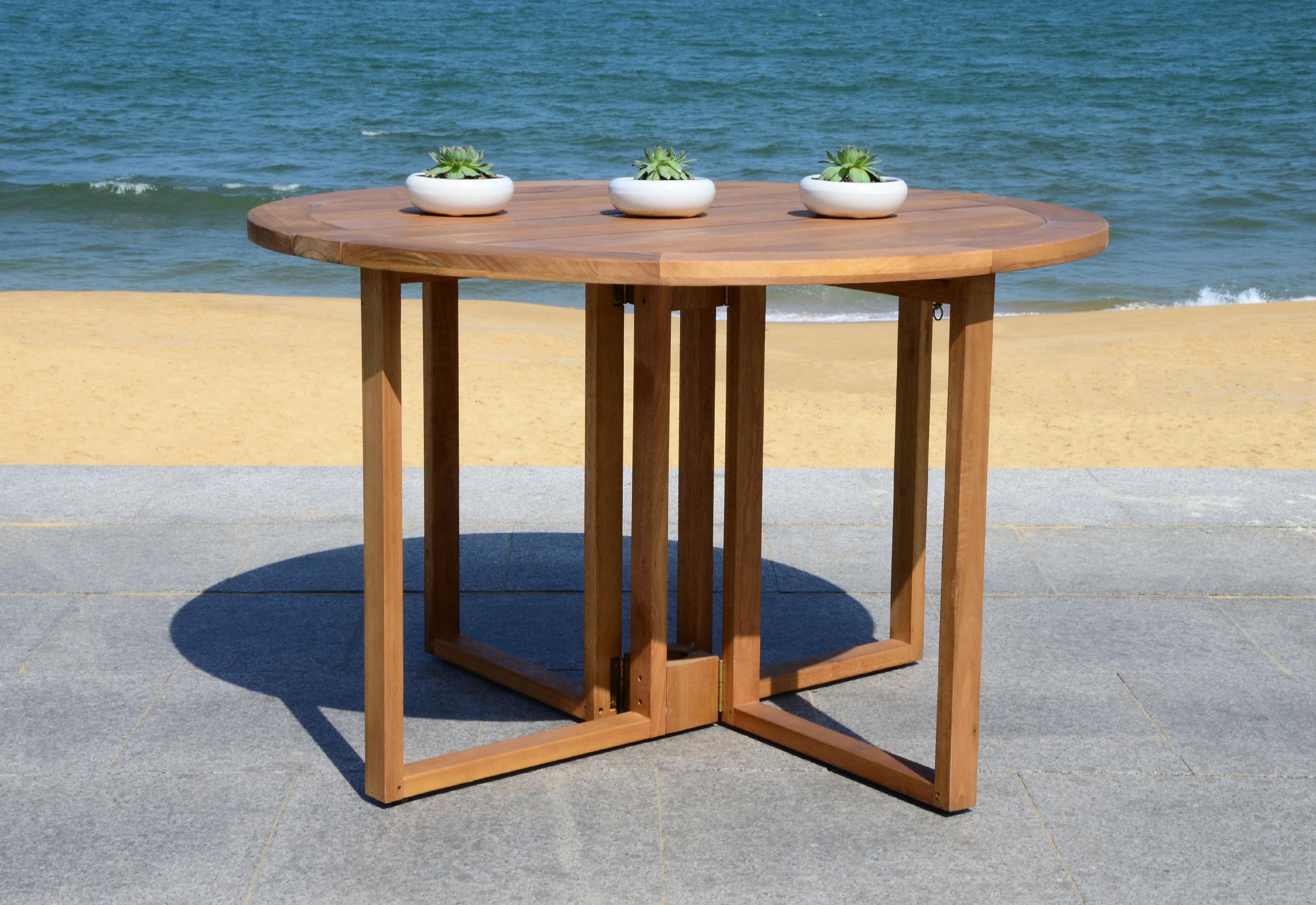 Wales Round Dining Table - Indoor/Outdoor - PAT7036 - Natural - Safavieh