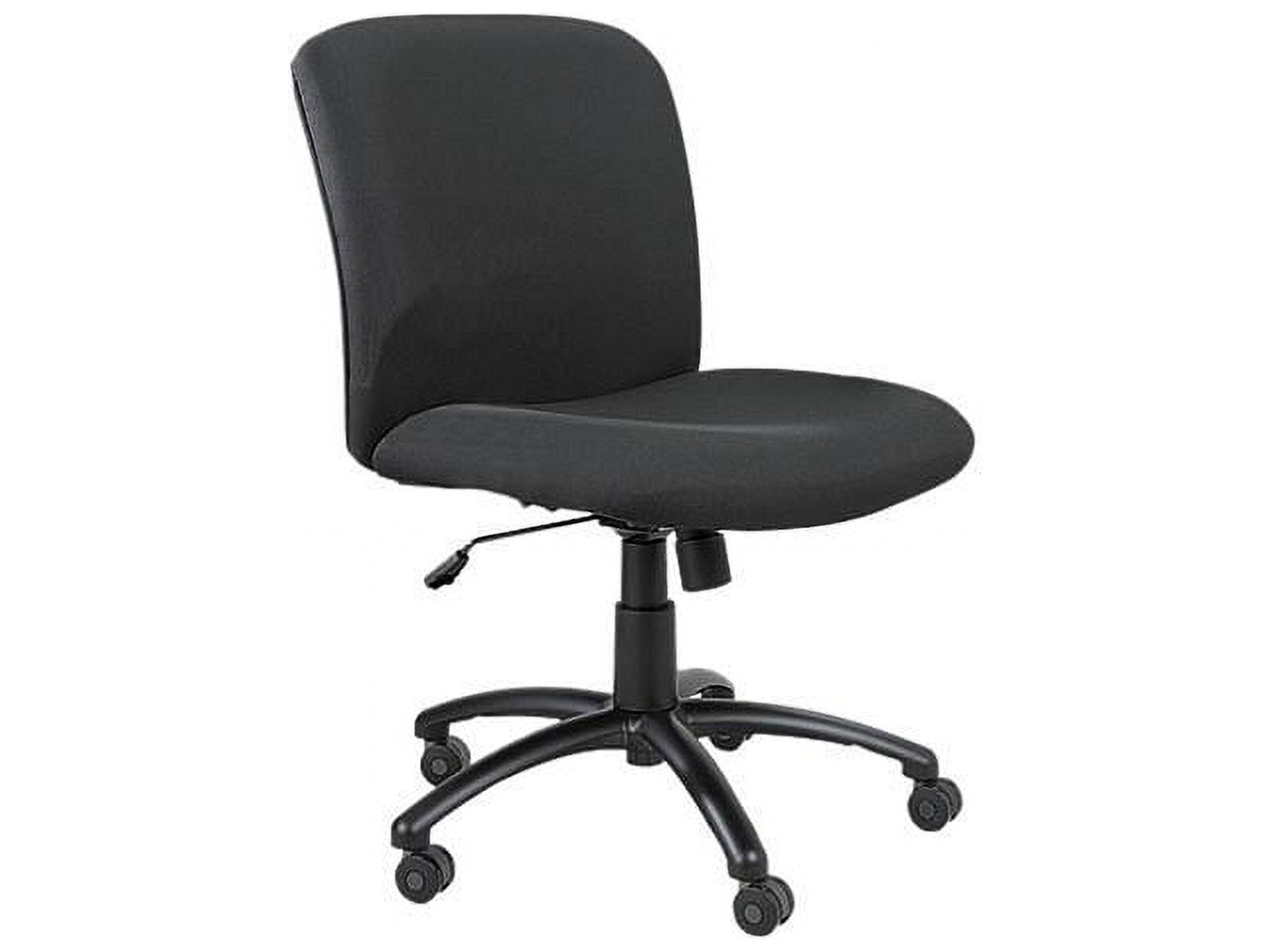 Executive High-Back Black Polyester Swivel Office Chair