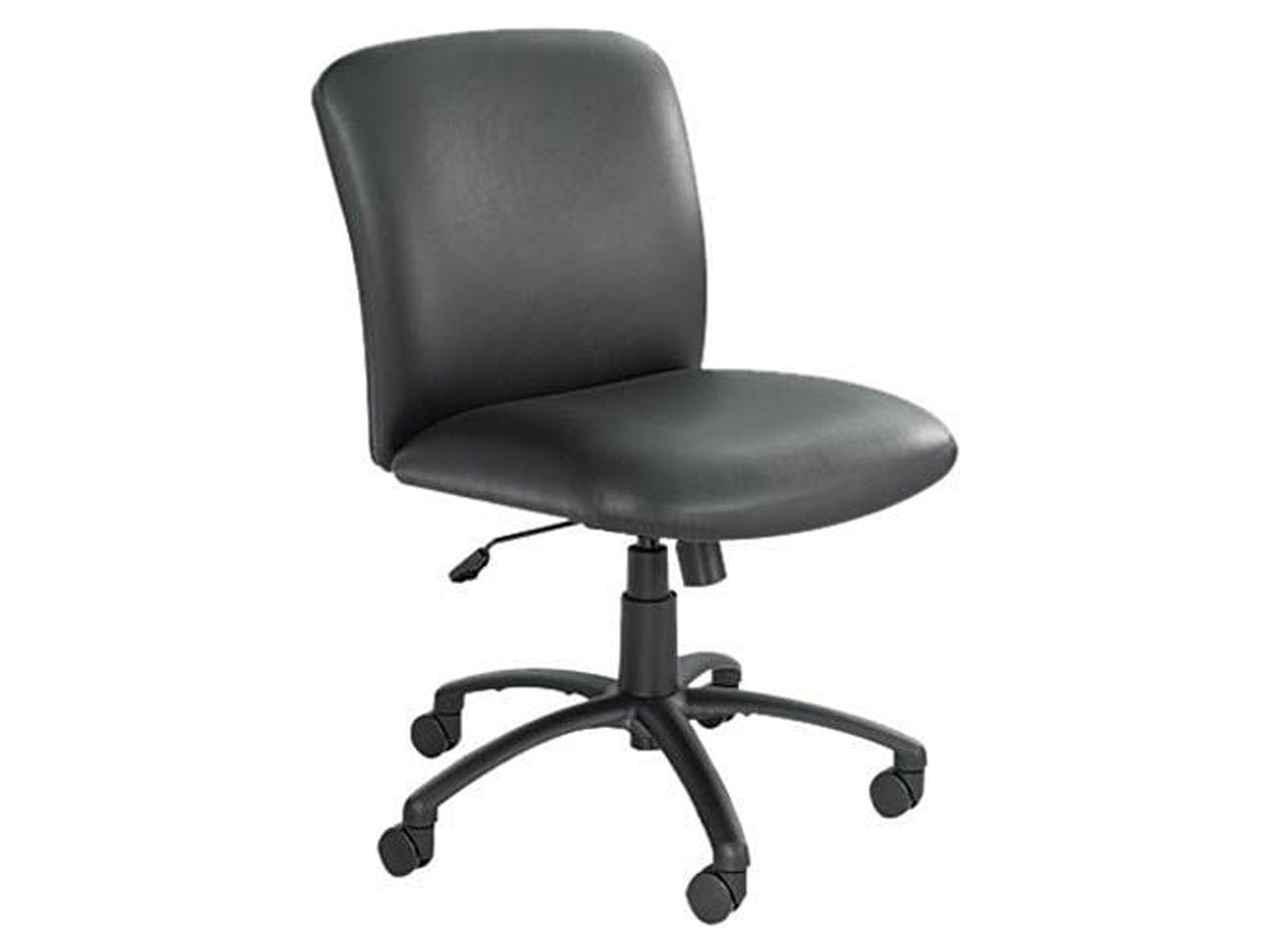 360 Swivel High Back Armless Office Task Chair in Black Vinyl